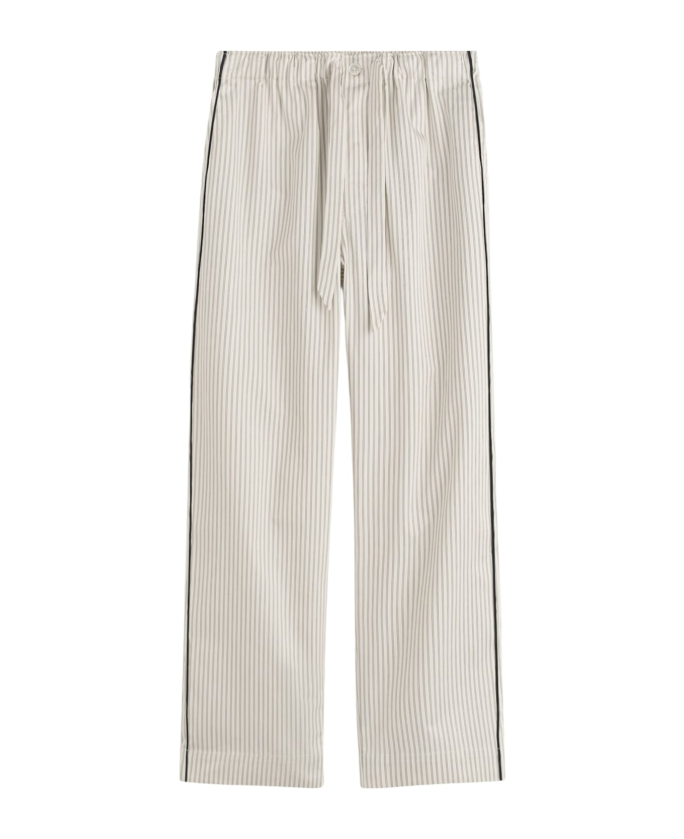 Tekla Striped Pajama Pants - Brown
