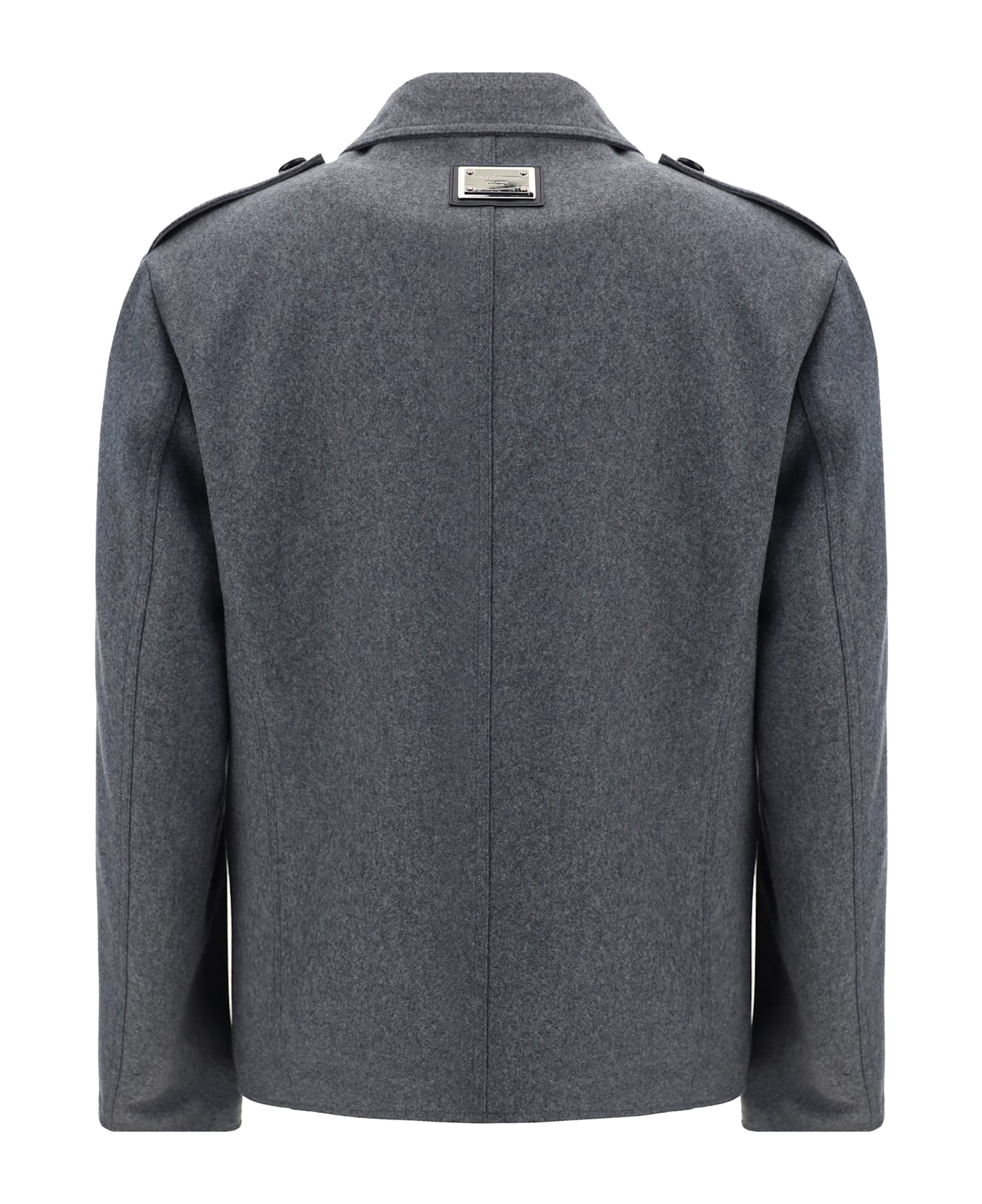 Dolce & Gabbana Grey Wool Blend Jacket - Grey コート