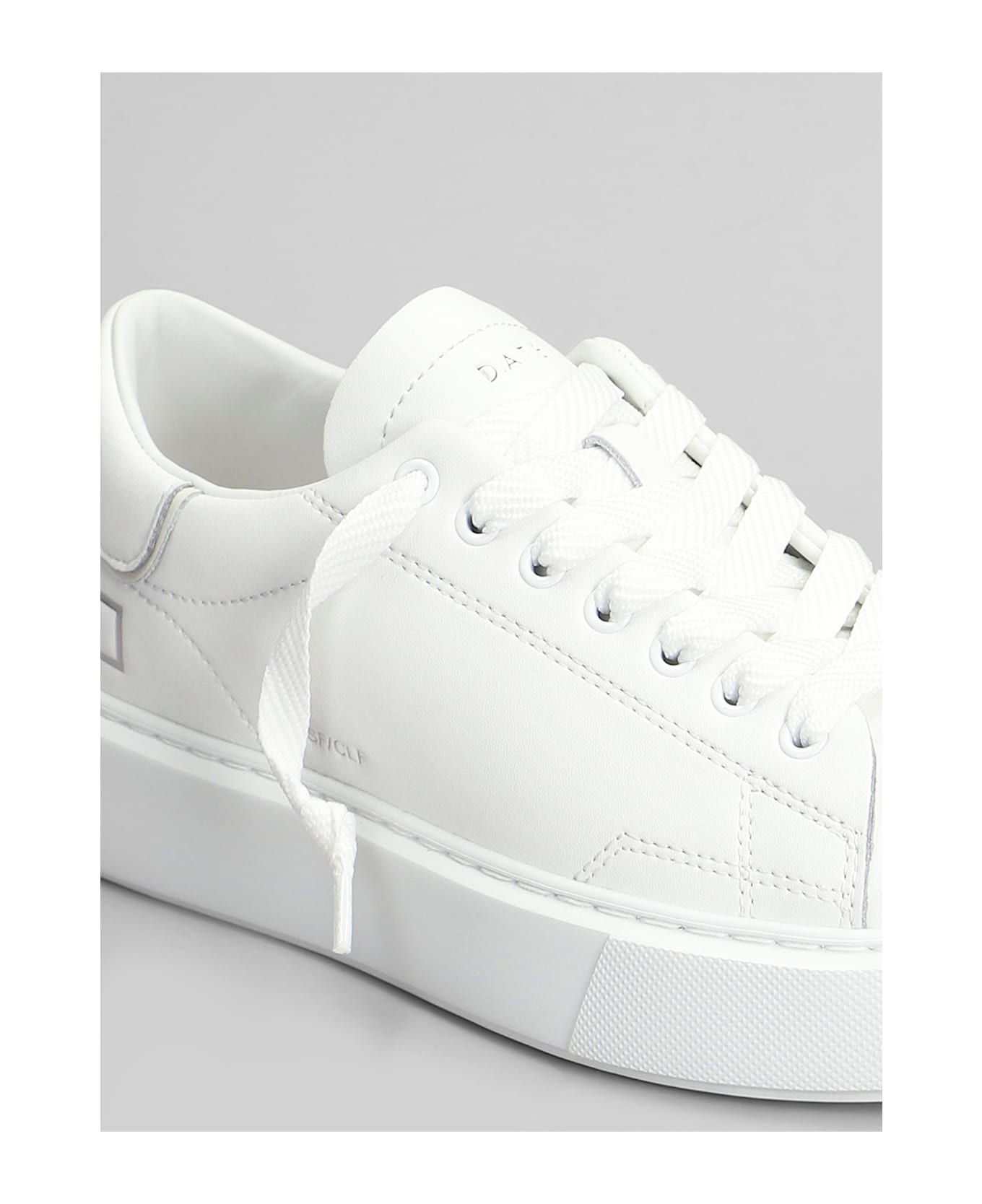 D.A.T.E. Sfera Sneakers In White Leather - White