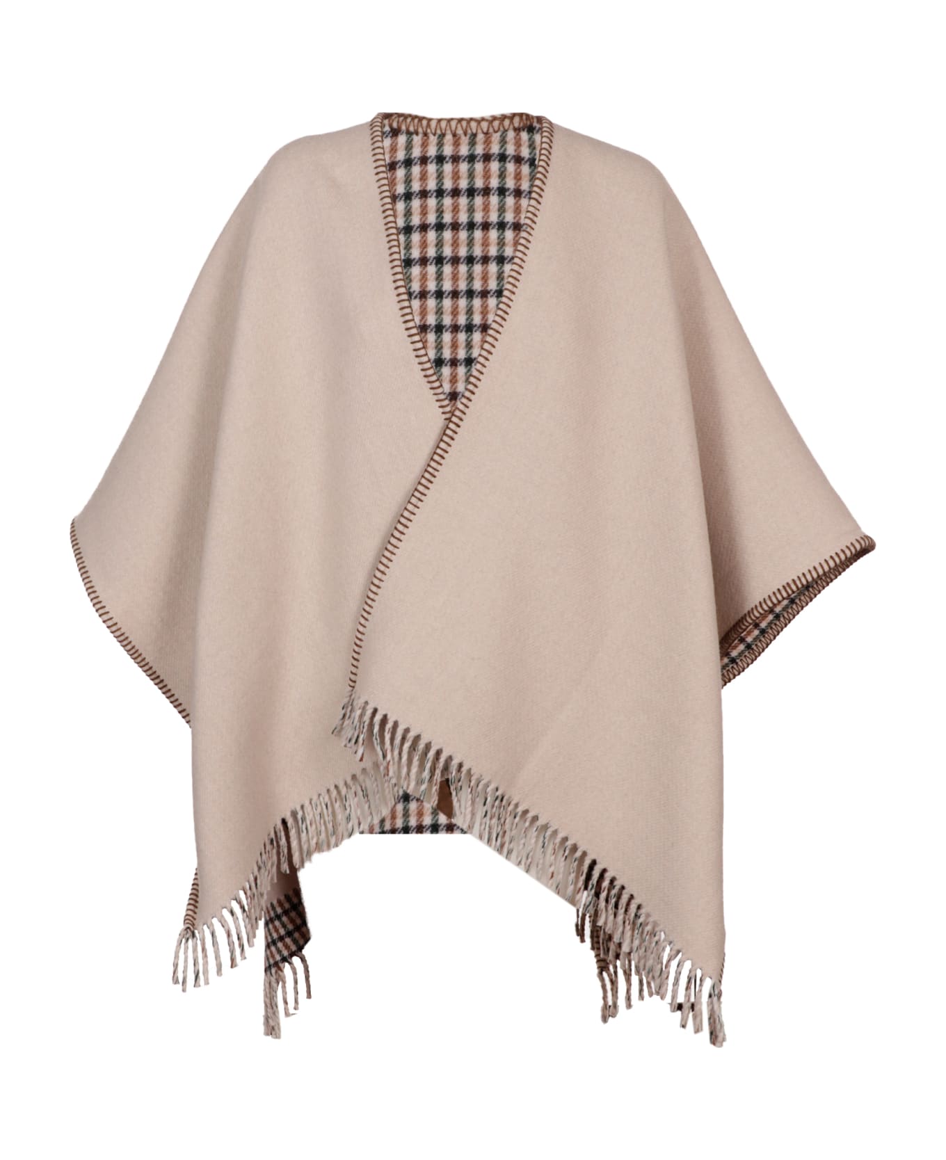 Golden Goose Journey Poncho Double Face Check - 80100