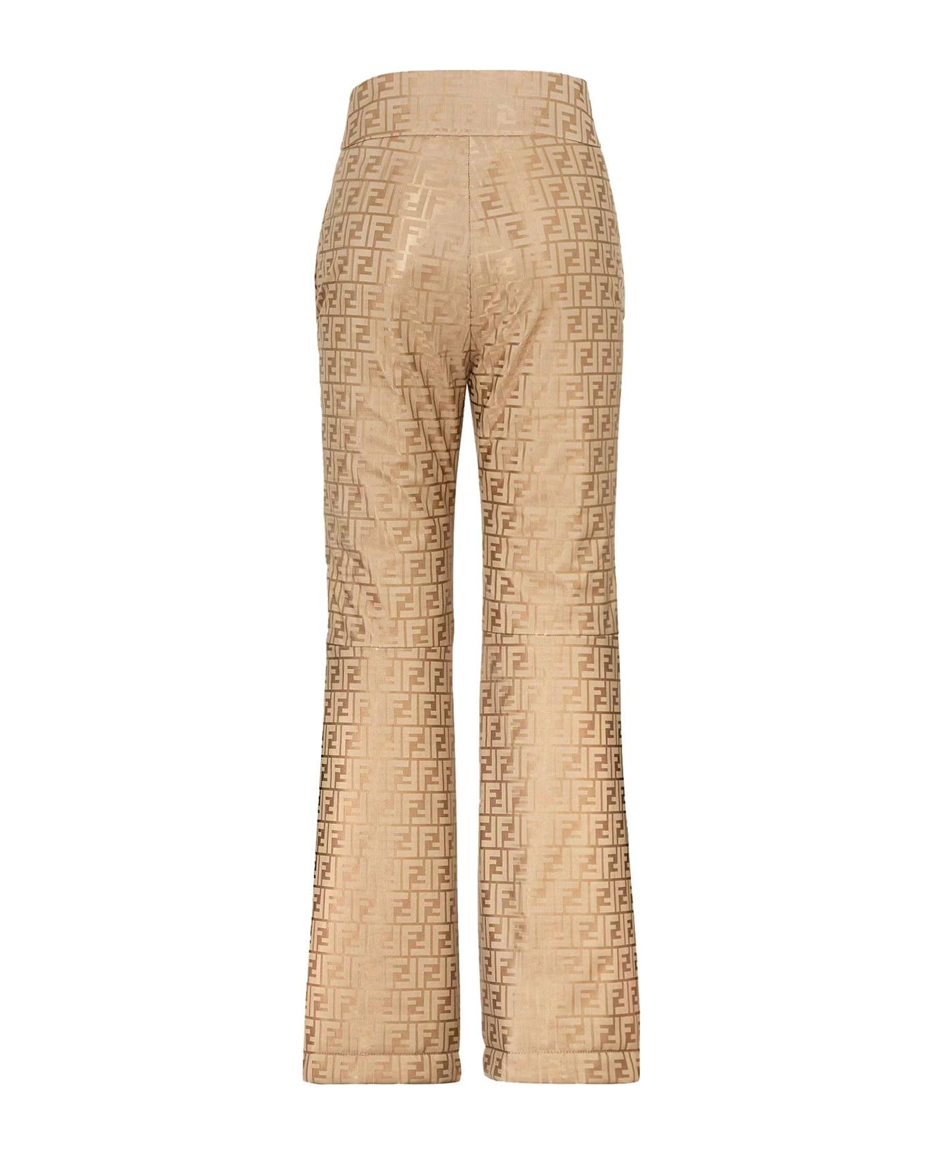 Fendi Monogrammed High-waisted Pants - Portabella