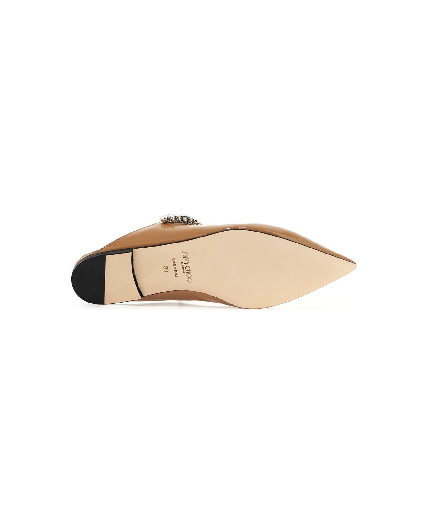 Jimmy Choo Bing Flat Mules - BISCUIT (Beige)