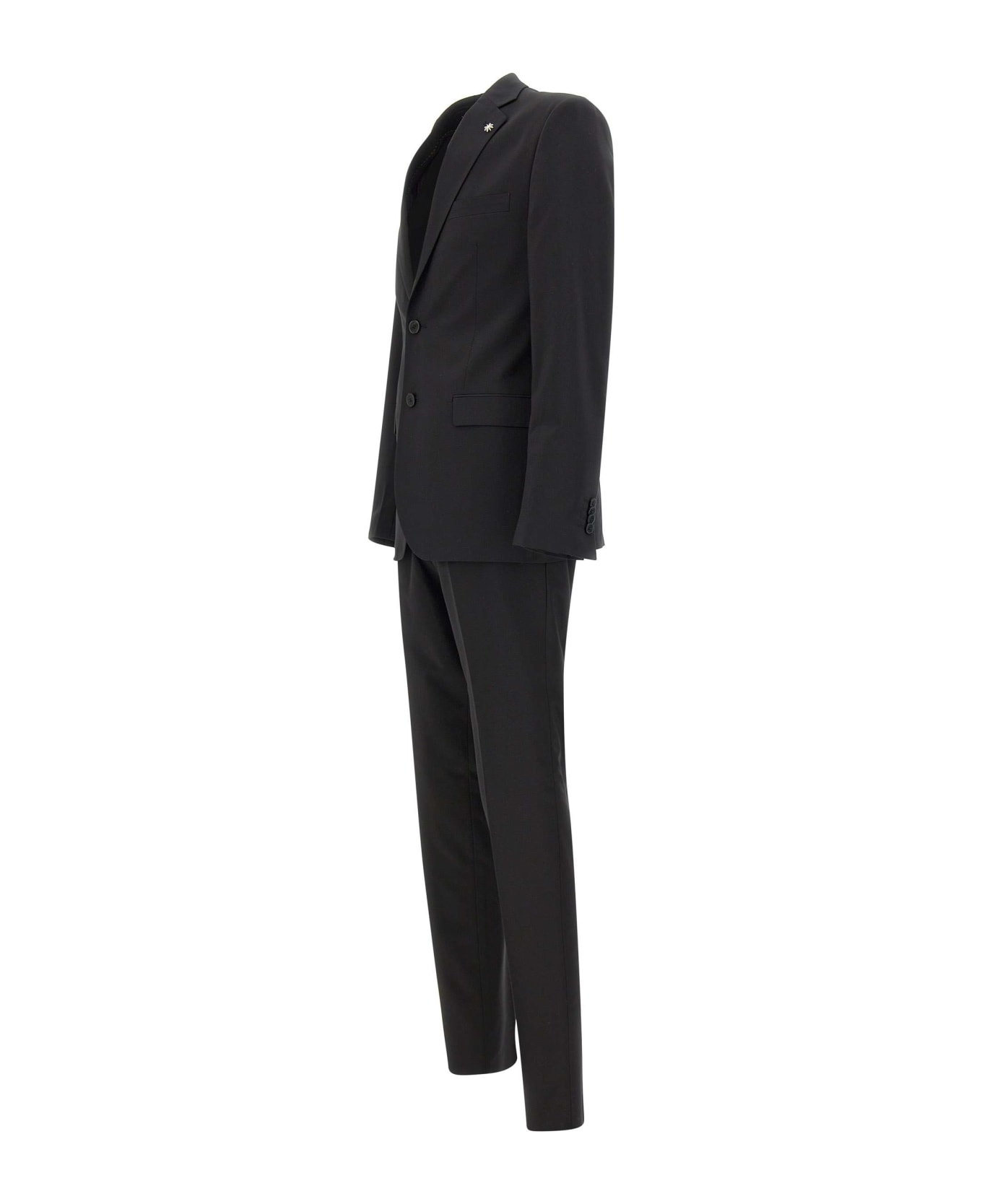Manuel Ritz Viscose Two-piece Suit - BLACK