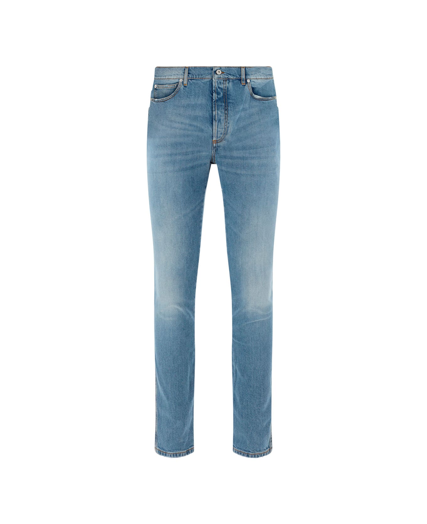 Balmain Slim Fit Jeans - Ff Bleu Jean