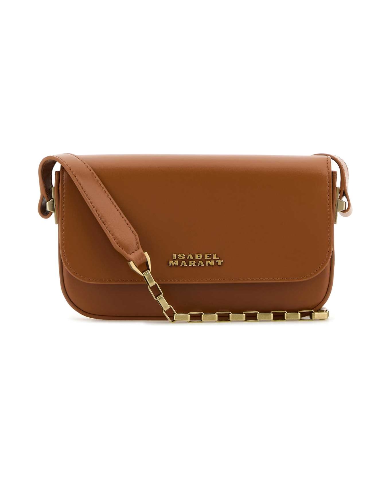 Isabel Marant Caramel Leather Lizza Shoulder Bag - NEUTRALS