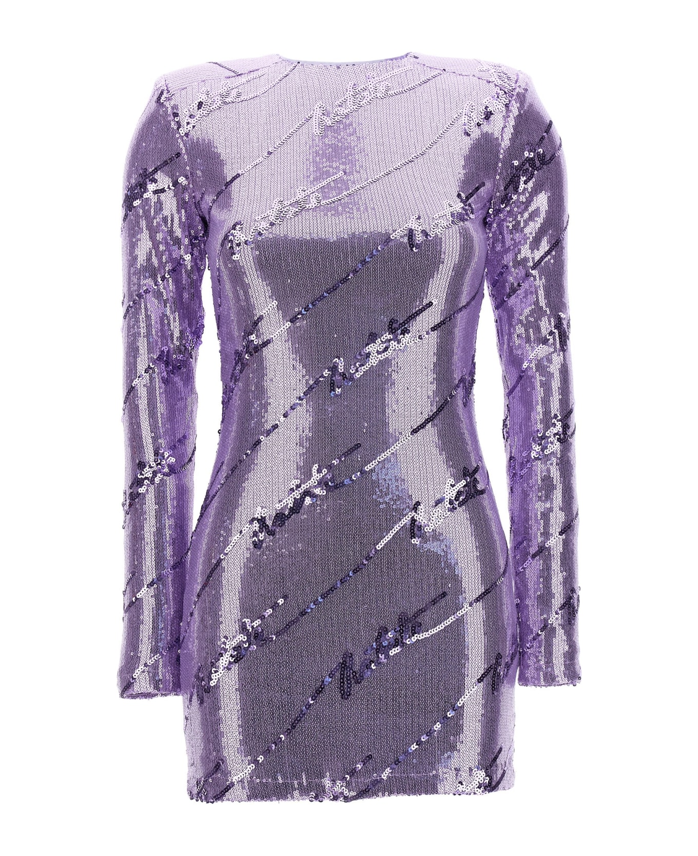 Rotate by Birger Christensen Sequin Mini Dress - Purple ワンピース＆ドレス