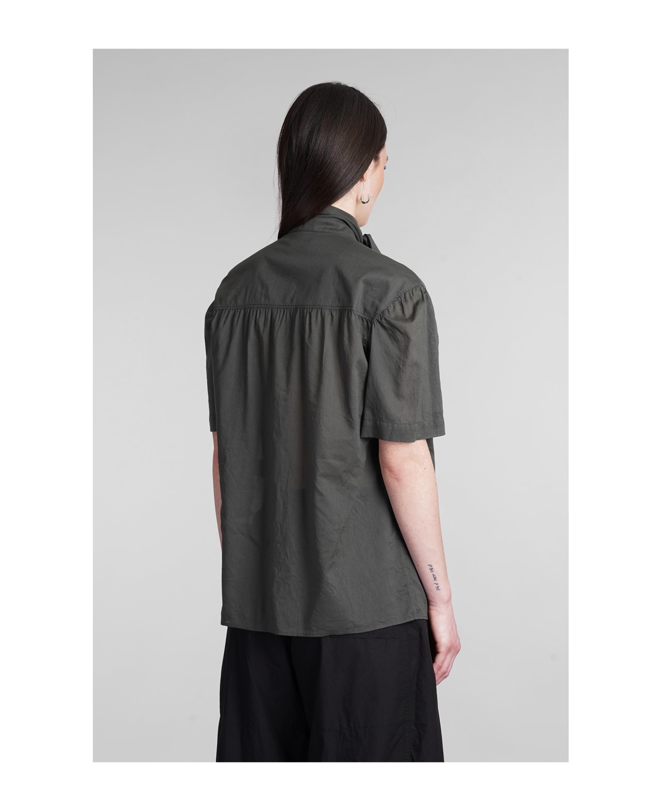 Lemaire Shirt In Green Cotton - Grey