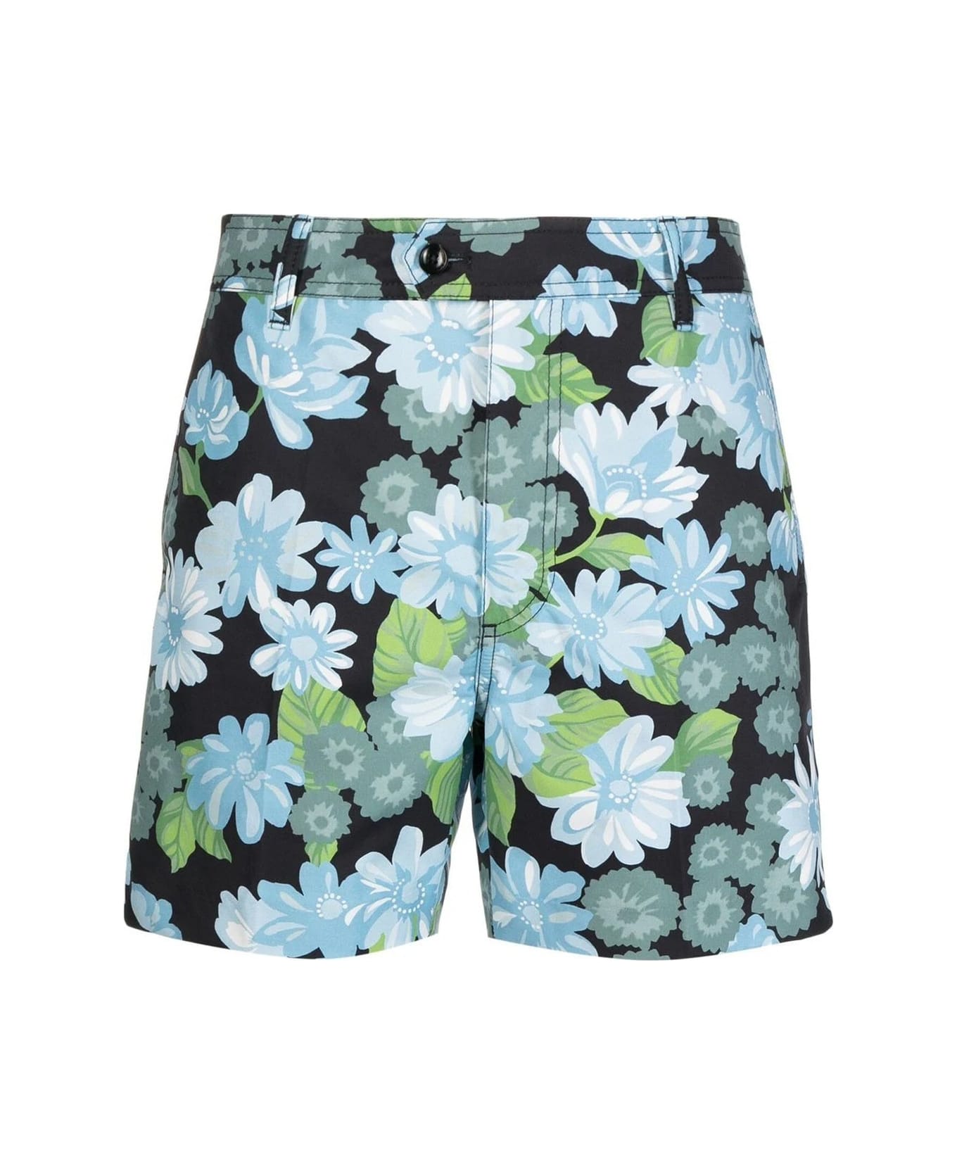 Tom Ford Flower Print Shorts - Blue