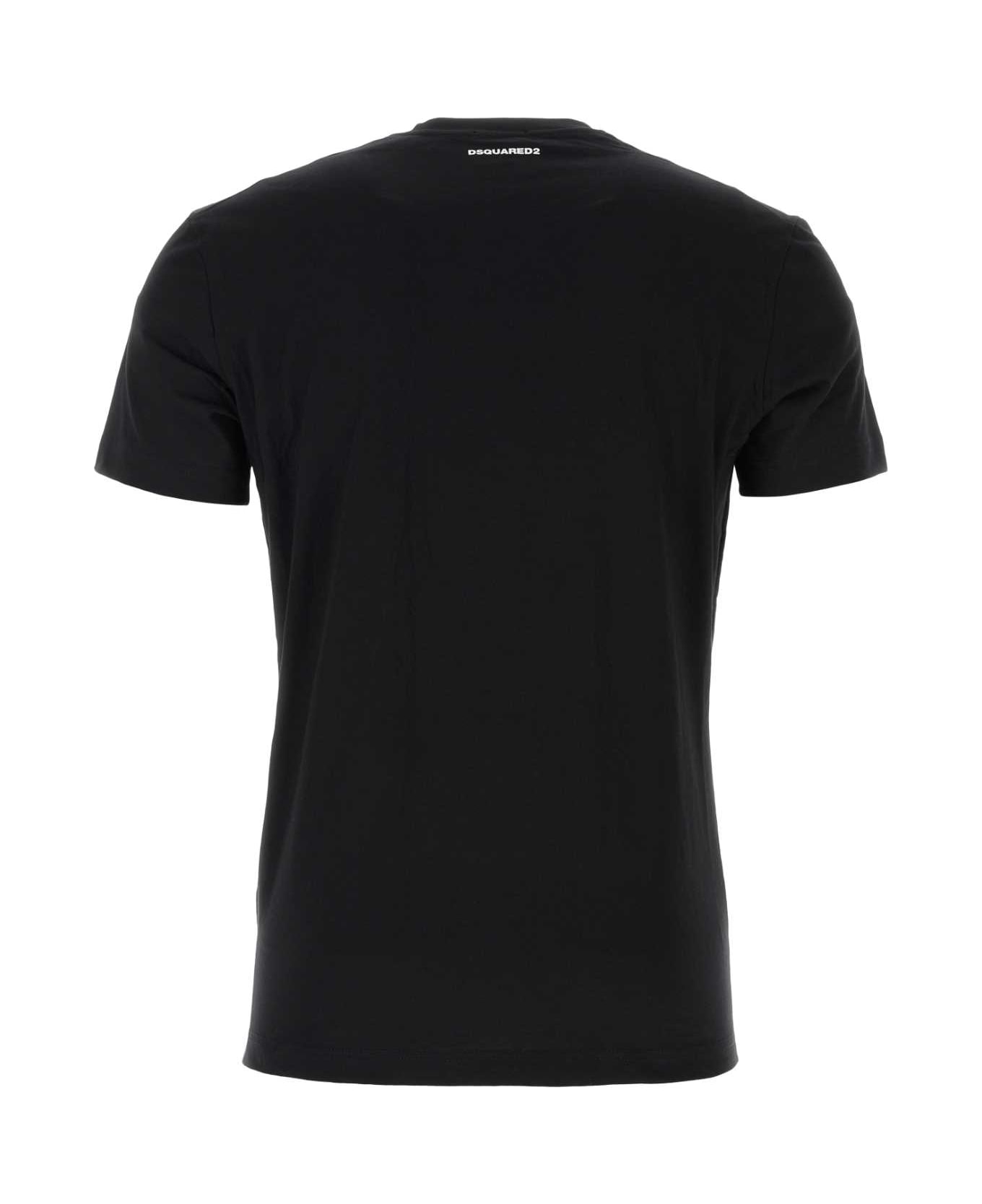 Dsquared2 Black Cotton T-shirt Set - Black