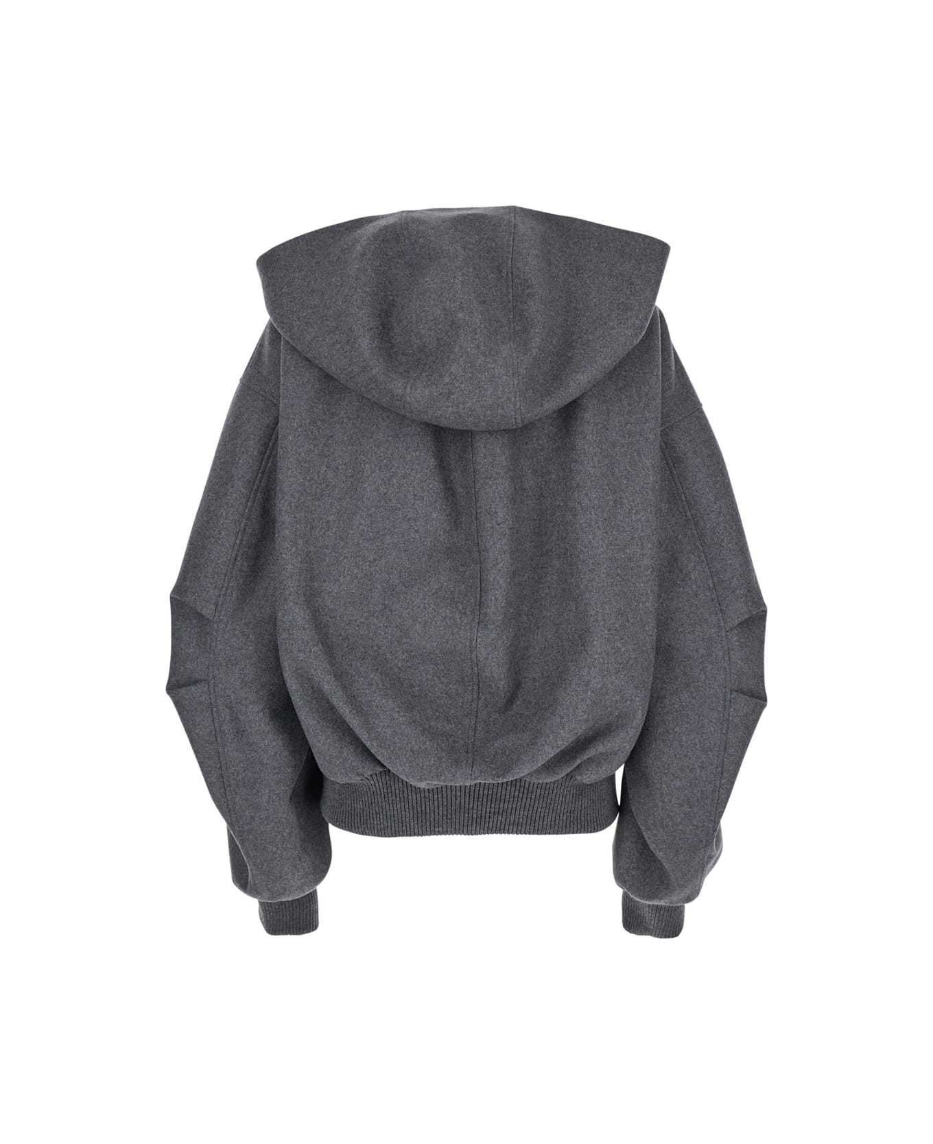 ブルゾン THE ATTICO Women Bomber Jackets 246WCB56L094D002 Silver The Attico Leather Bomber Jacket - Silver | 246WCB56L094D002