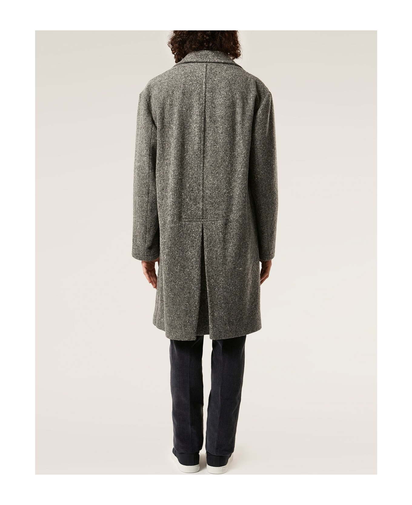 doppiaa Aathene Grey Double-breasted Coat