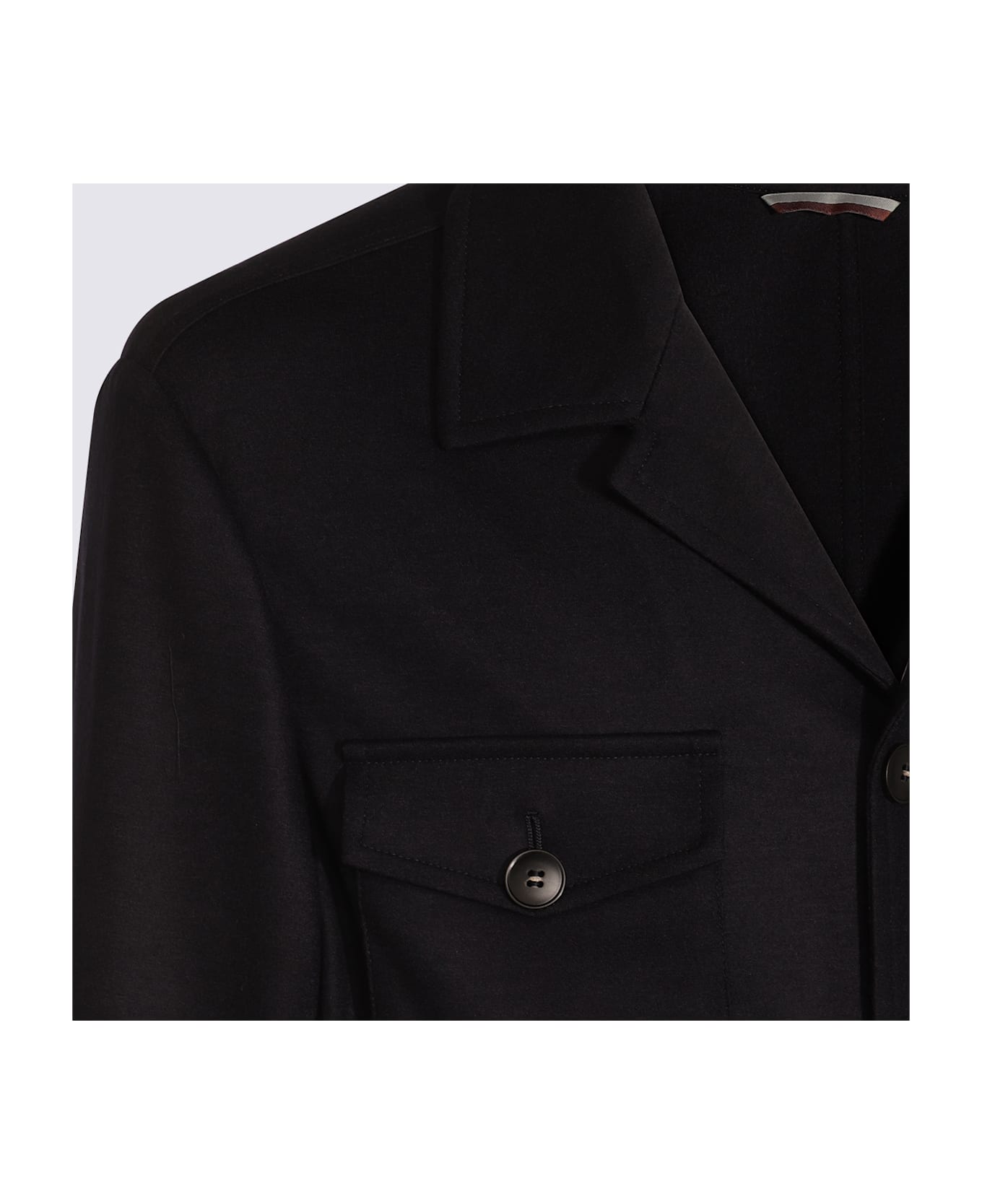 Canali Black Wool Casual Jacket