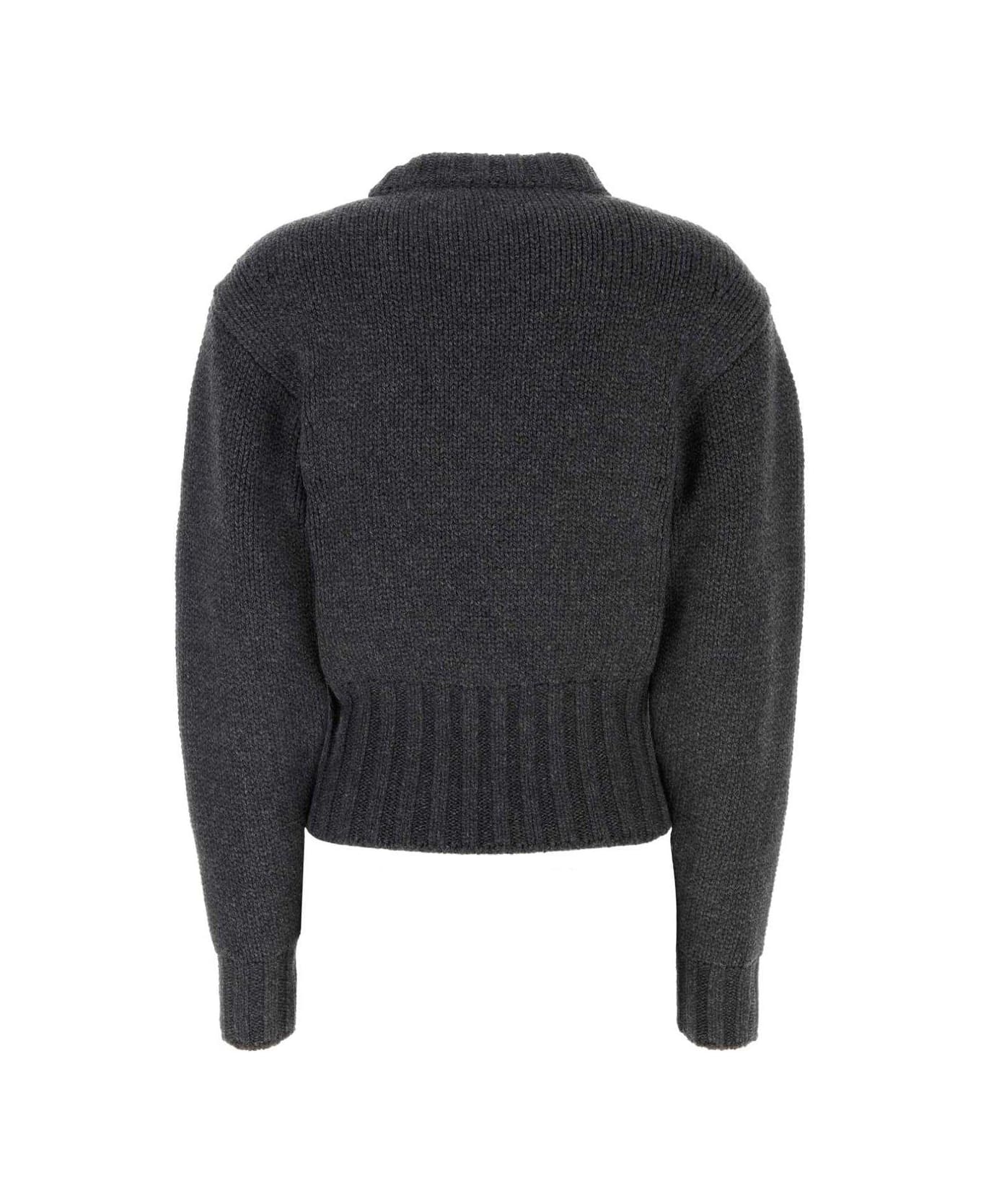 Alexander McQueen Crewneck Knitted Jumper - GREYMELANGE ニットウェア