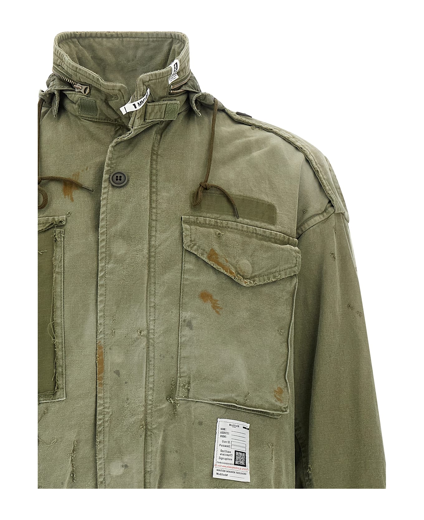 Mihara Yasuhiro 'distressed Field' Jacket - GREEN