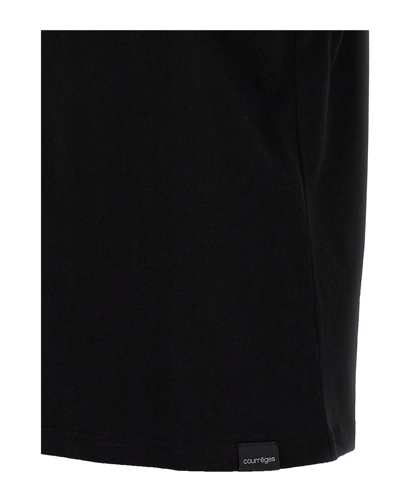 Courrèges 'straight Printed' T-shirt - Black  