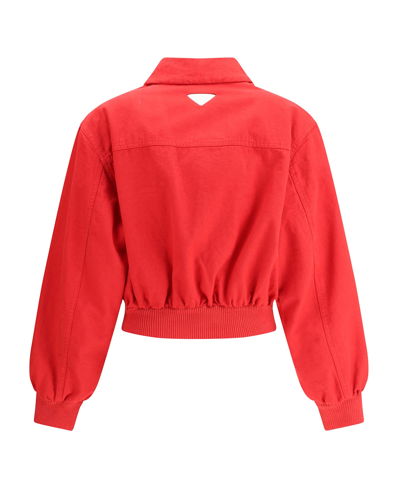 Prada Jacket With Cut-out Logo - Rosso
