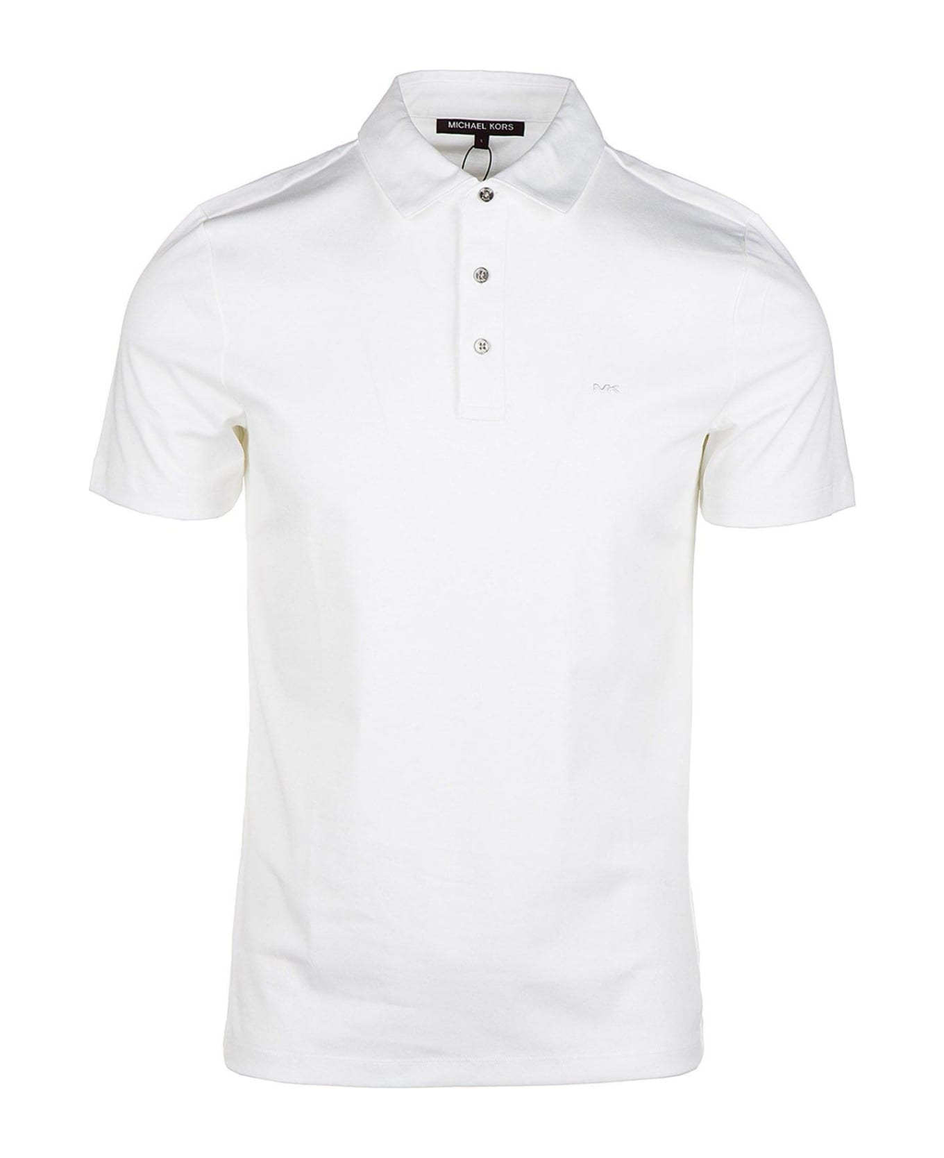 Michael Kors Logo Embroidered sweater Polo Shirt - White