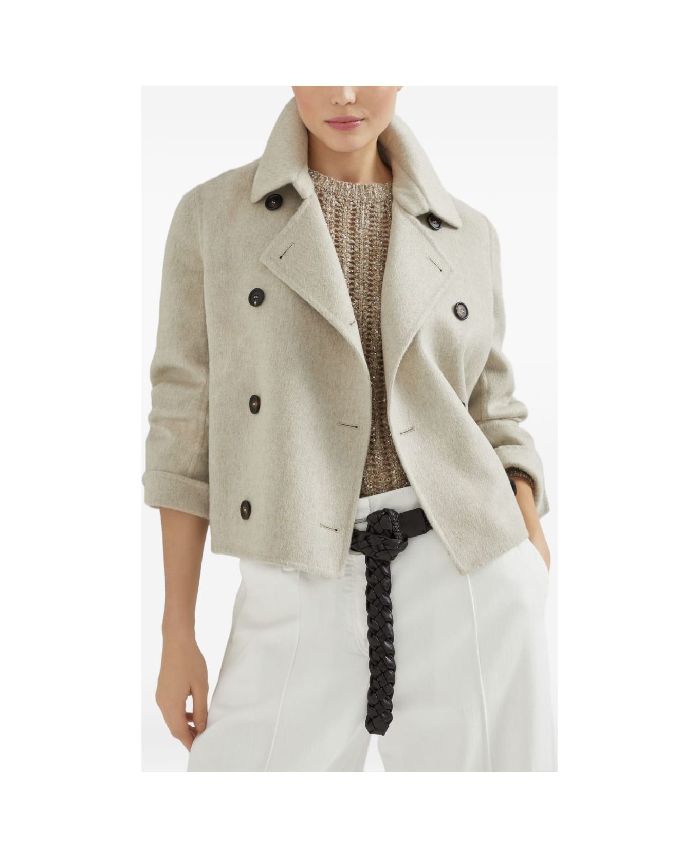 Brunello Cucinelli Cashmere Overcoat - Beige