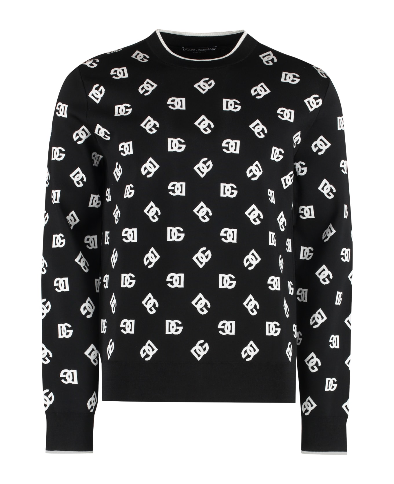 Dolce & Gabbana Long Sleeve Crew-neck Sweater - black フリース
