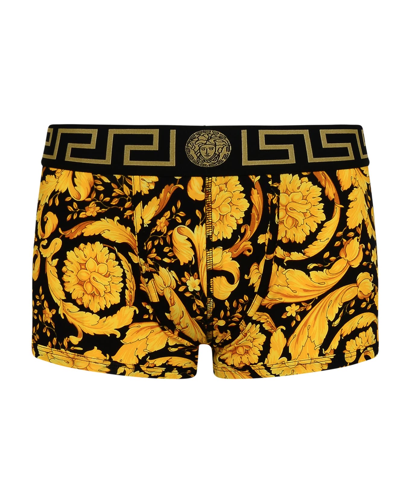 Versace Gold Cotton Boxer Shorts - Gold