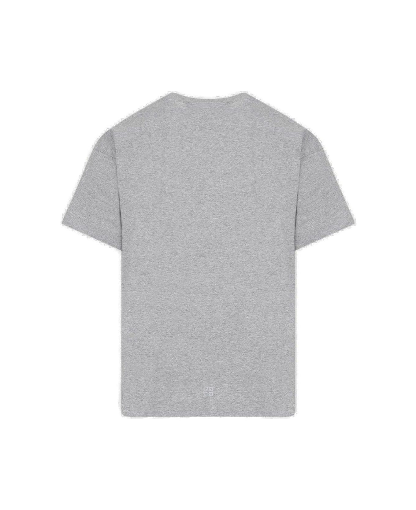 Givenchy Logo Printed Crewneck T-shirt - LIGHT GREY シャツ