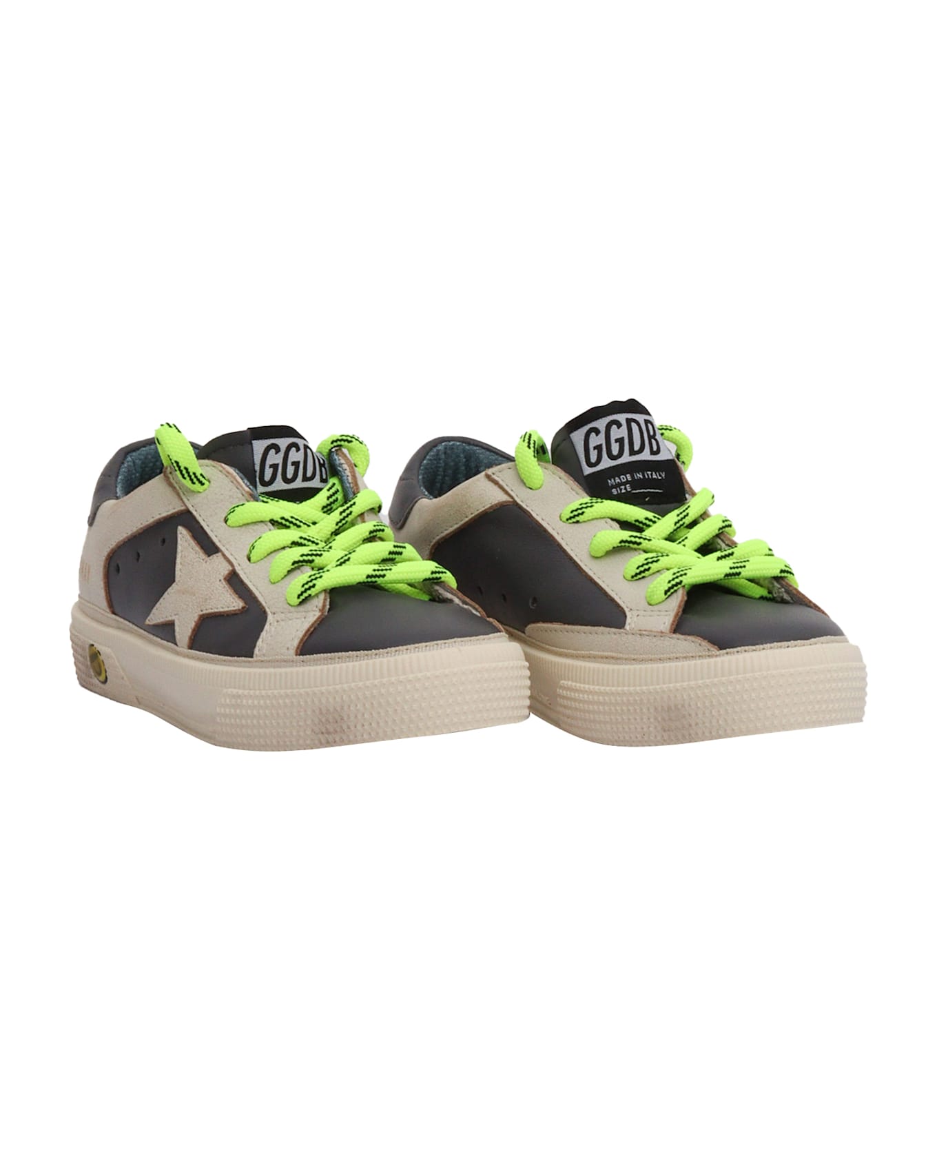 Golden Goose May Nappa And Leather Upper Leather Star And Heel - WHITE