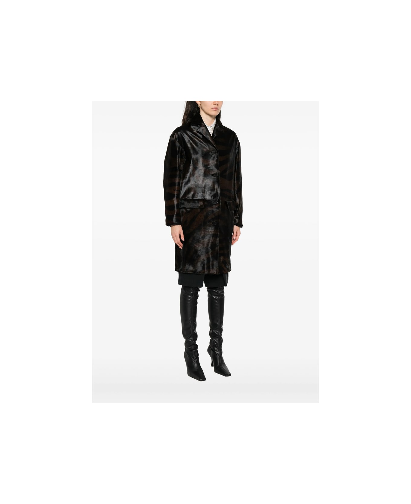Salvatore Santoro Leather Outerwear - BLACK/BROWN