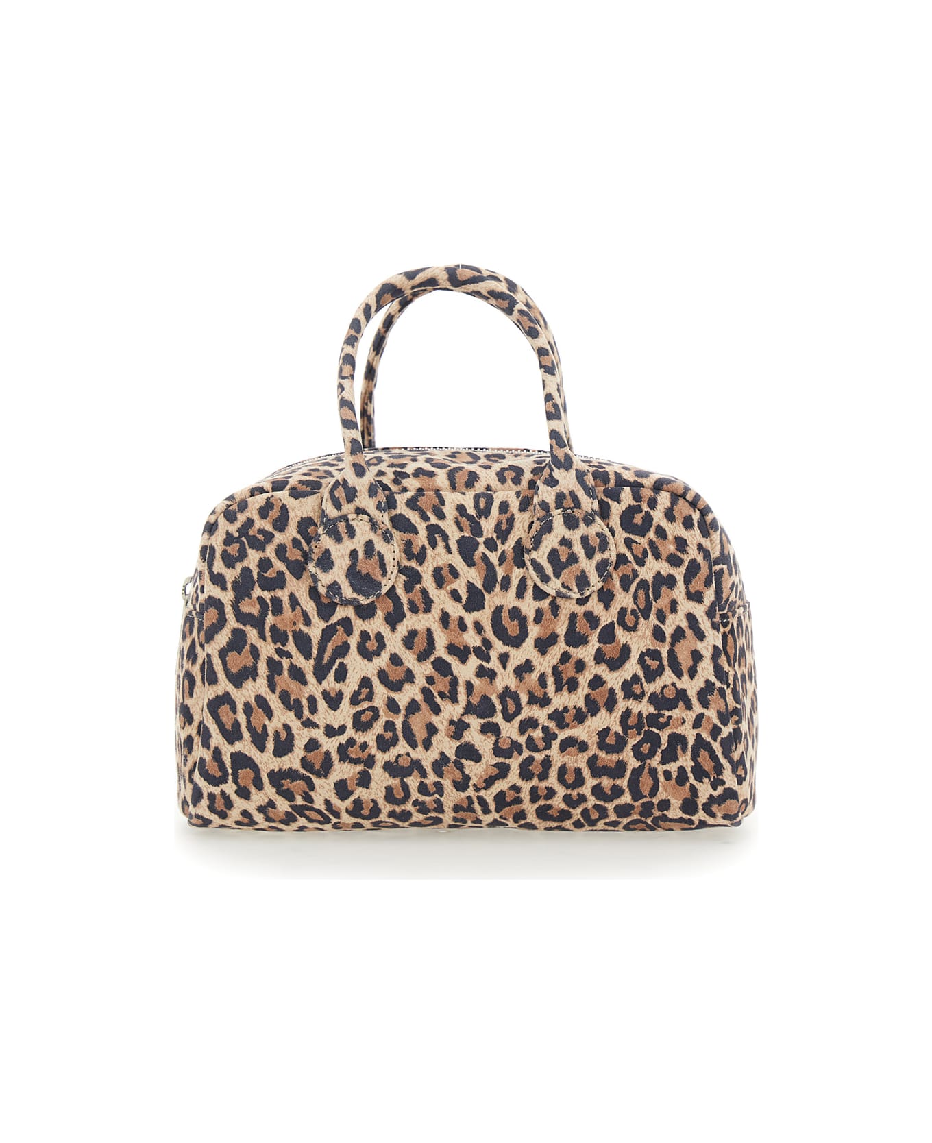 Marge Sherwood Brown Handbag With All-over Leopard Motif And Brushed Effect In Leather Woman - Brown