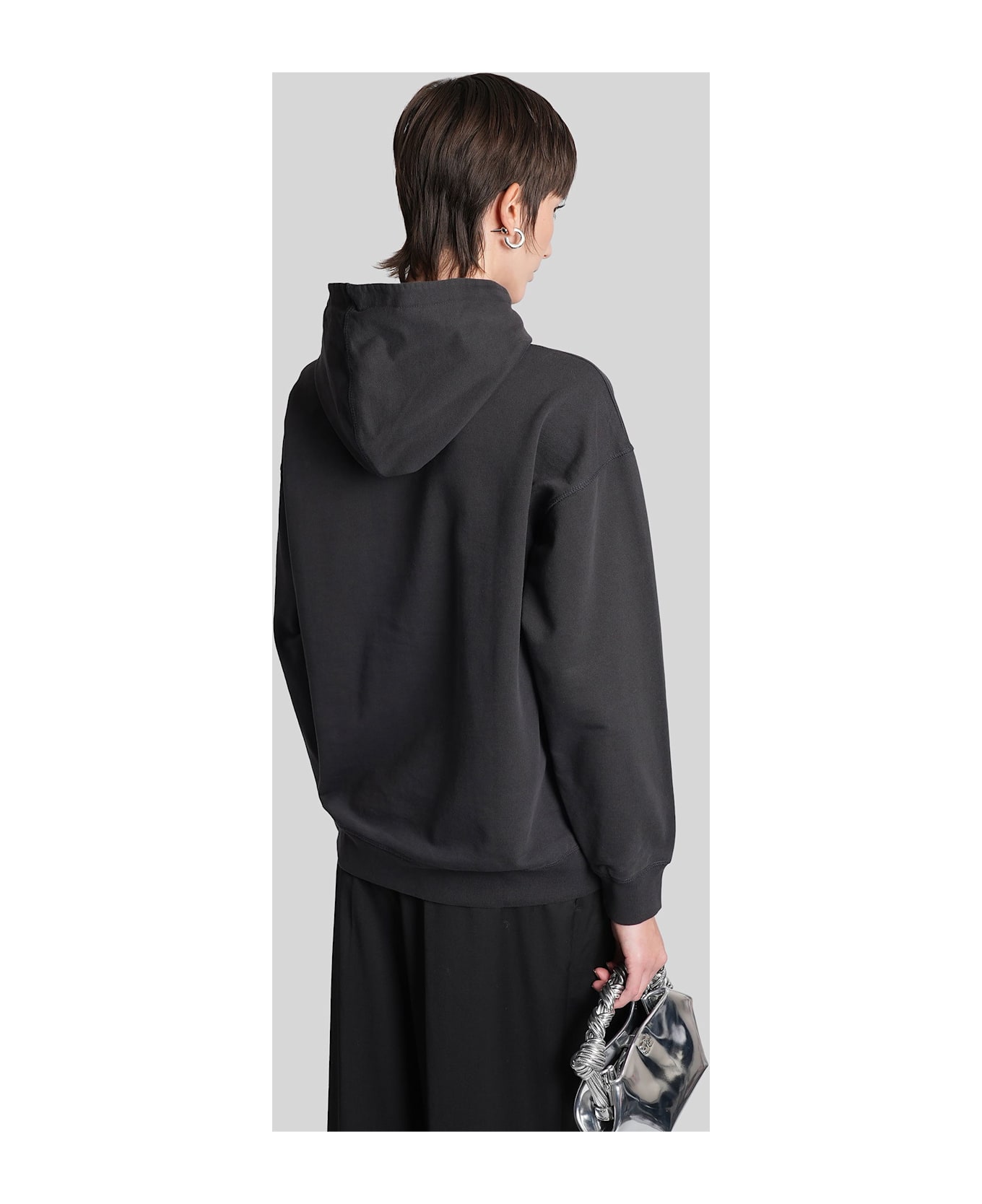 Ganni Sweatshirt In Black Cotton - black