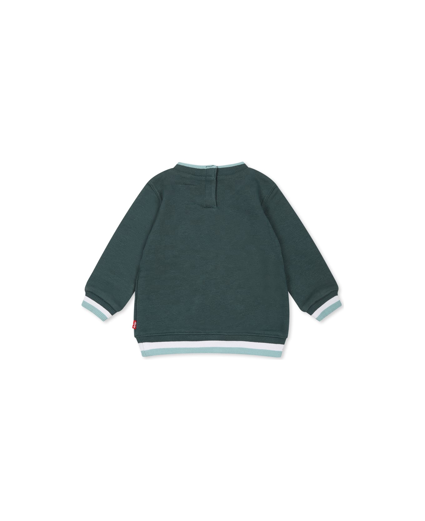 Levi's Green Sweatshirt For Baby Boy With Teddy Bear Print - Green