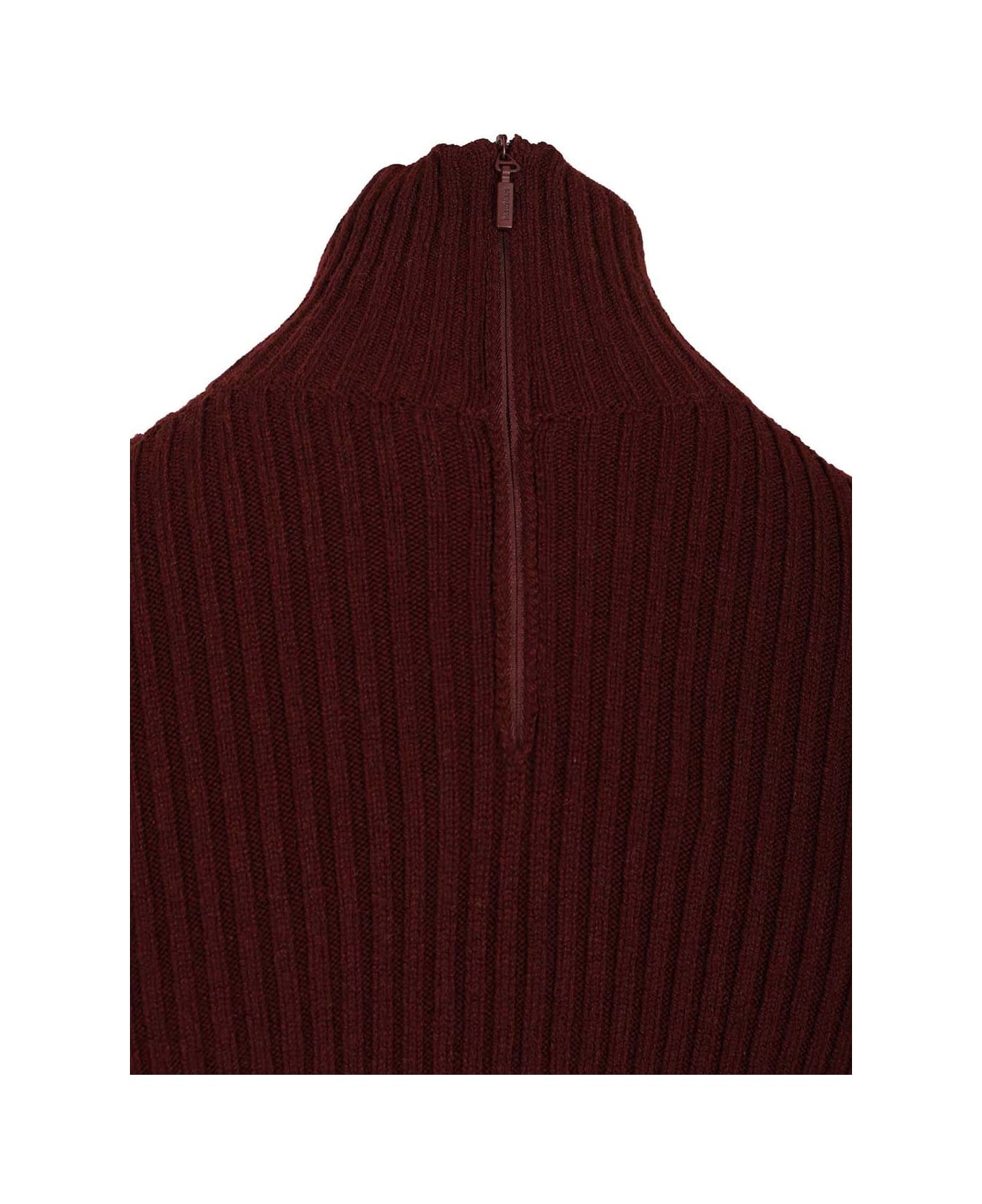 Max Mara Wool And Cashmere Turtleneck Sweater - BORDEAUX