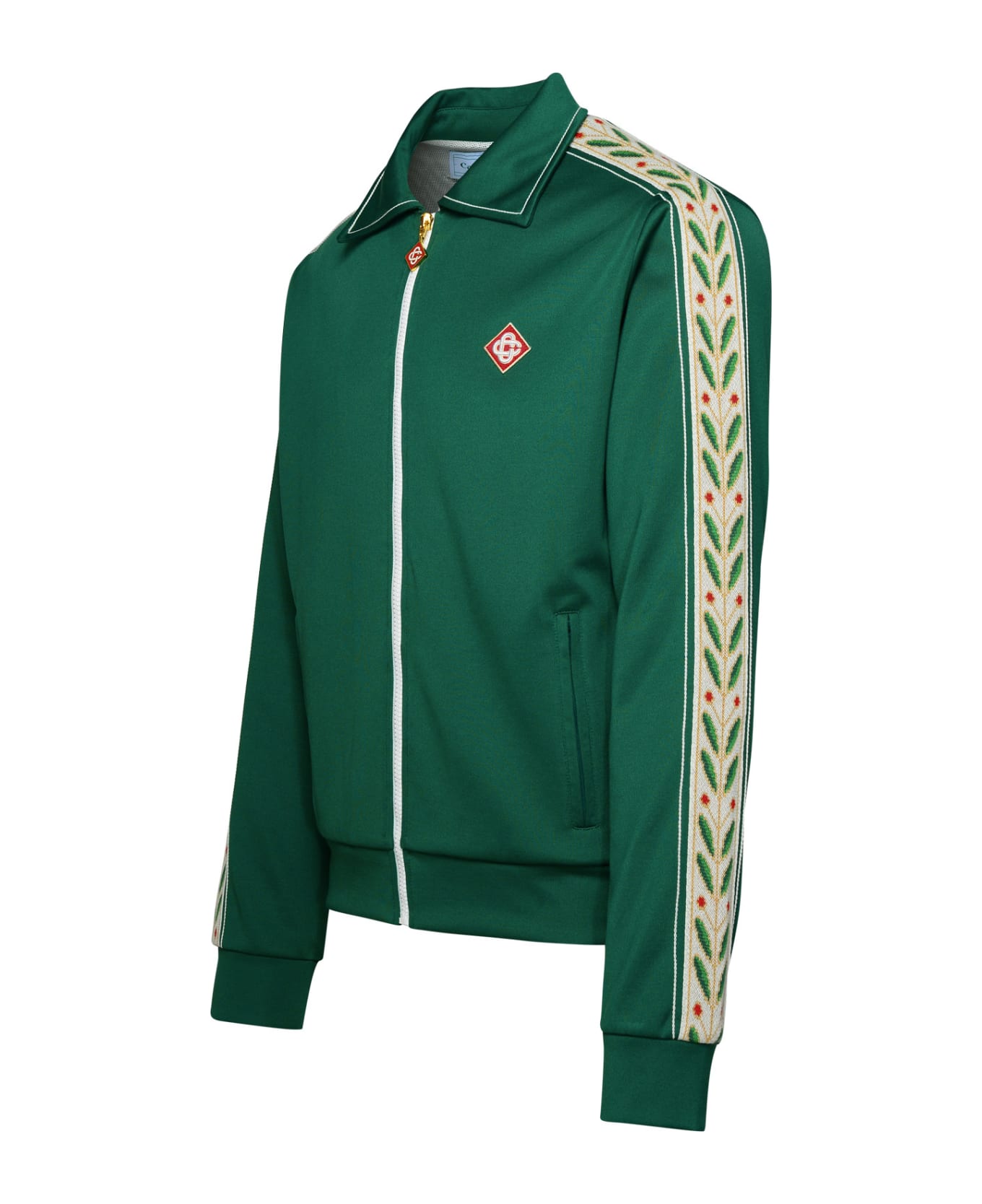 Casablanca 'laurel' Green Cotton Blend Sweatshirt - Green ニットウェア