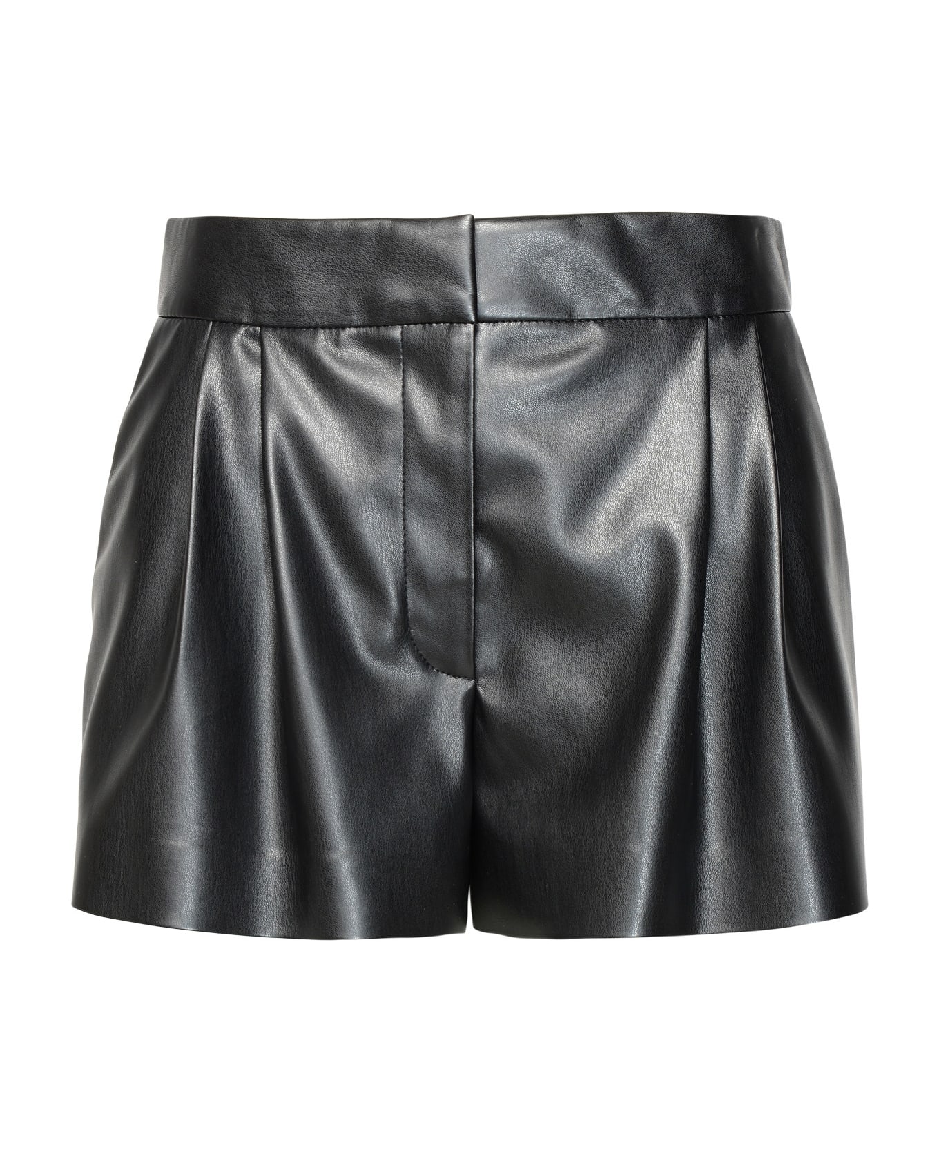 Stella McCartney Black Vegan Leather Shorts - Black ショートパンツ