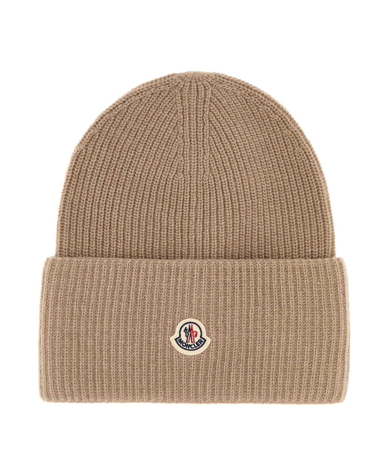 Moncler Camel Wool Beanie Hat - 513