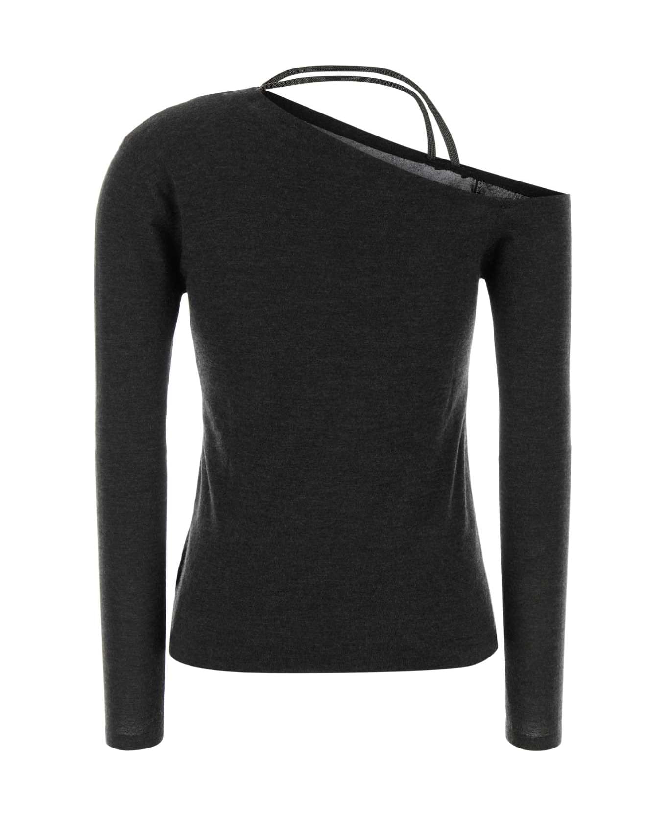 Brunello Cucinelli Graphite Cashmere Blend Sweater - C055