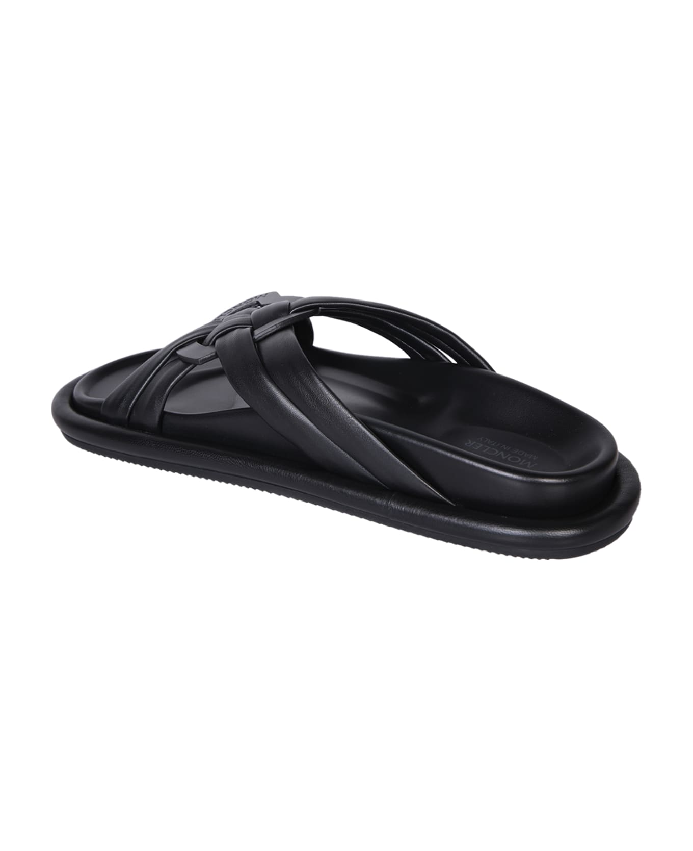 Moncler Bell Soft Black Sandals - Black