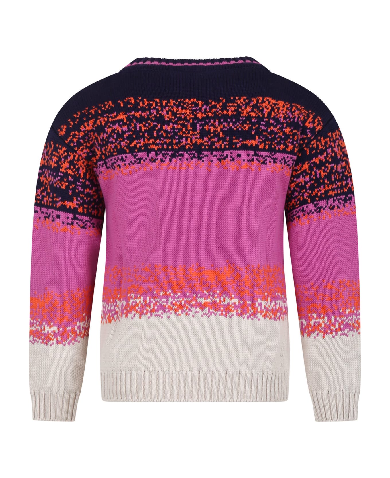 GCDS Mini Fuchsia Sweater For Girl With Logo - Pink ニットウェア＆スウェットシャツ