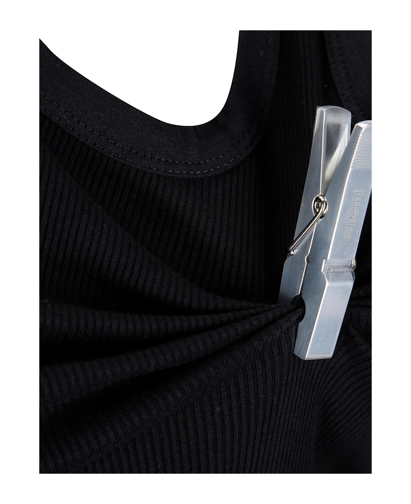 Coperni 
clip
 Black Cotton Dress - BLACK TELLY