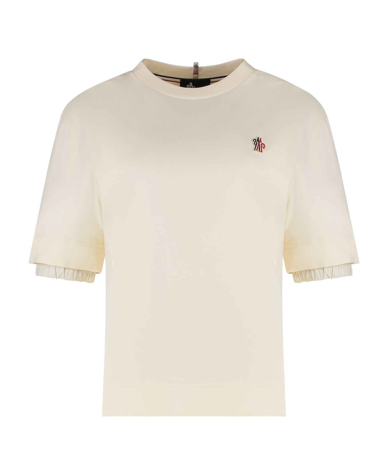 Moncler Grenoble Stretch Cotton T-shirt - panna Tシャツ