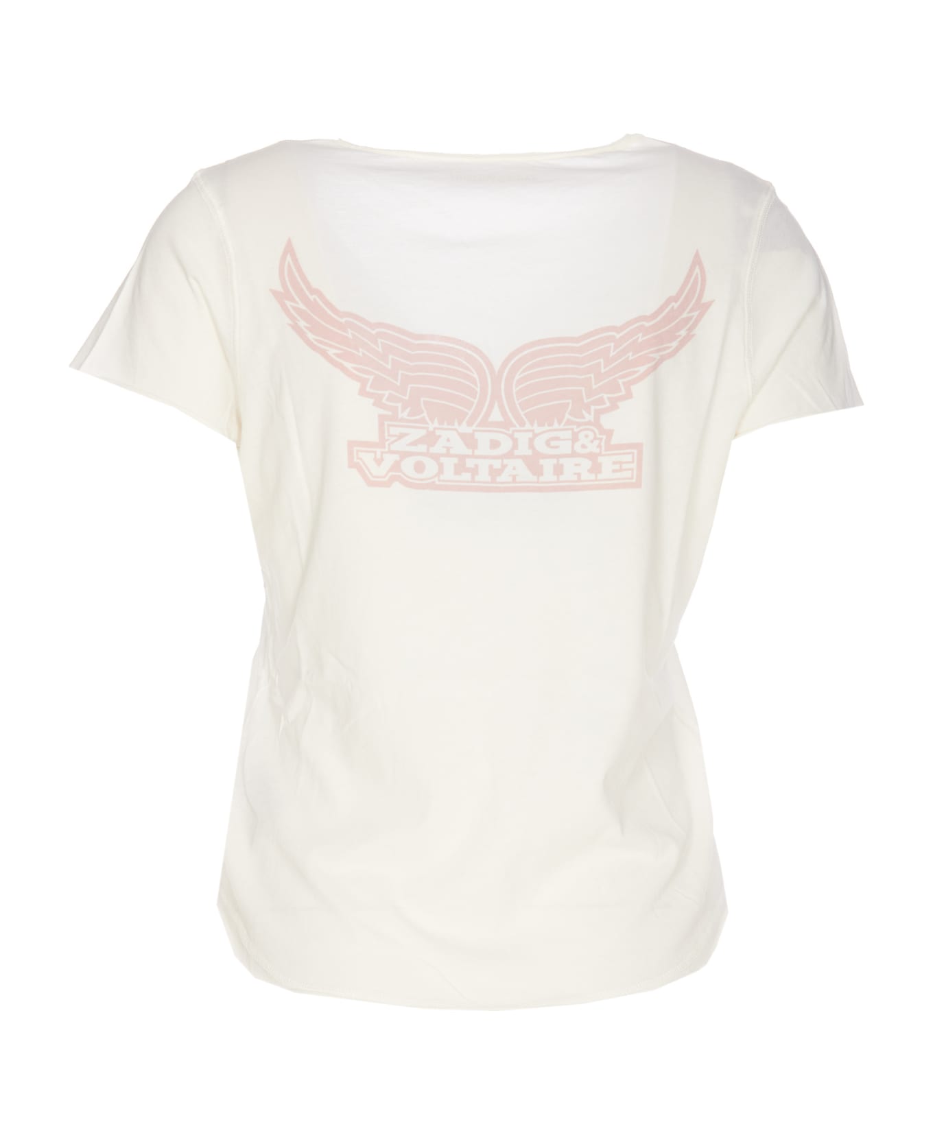 Zadig & Voltaire Tunisien Crop Badge Wings T-shirt - White