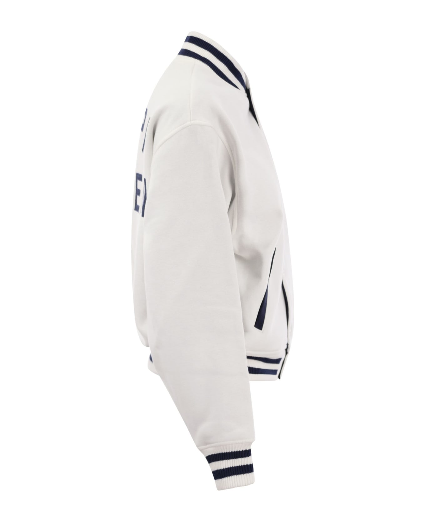 Polo Ralph Lauren Double-sided Bomber Jacket With Rl Logo - White