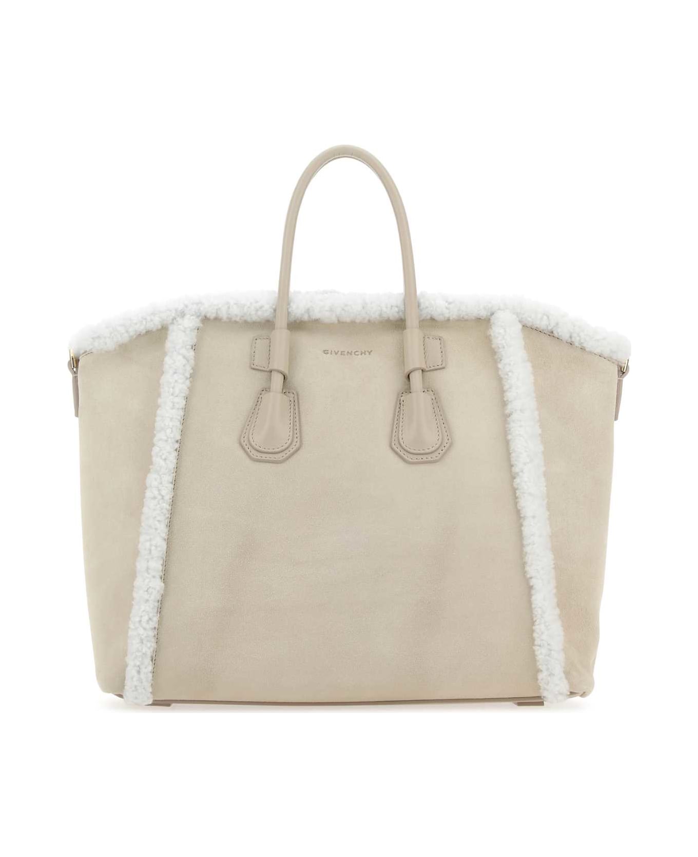 Givenchy Sand Suede Small Antigona Sport Handbag - 257