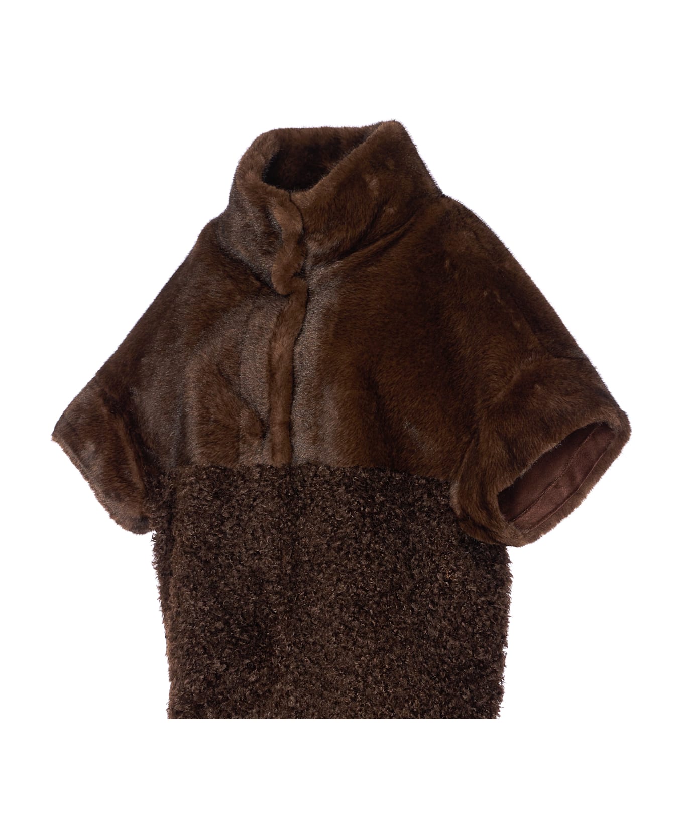 Bully Fake Fur Coat - Brown