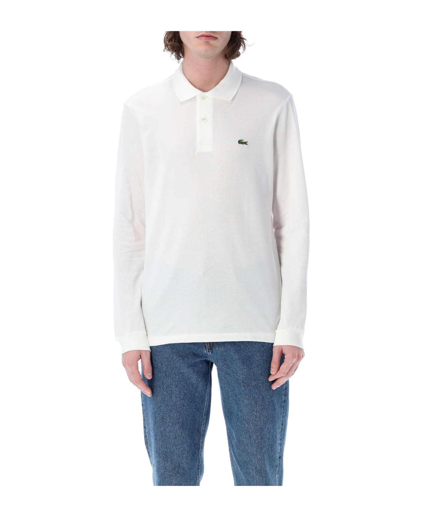 Lacoste Classic Fit L/s Polo Shirt - WHITE ポロシャツ