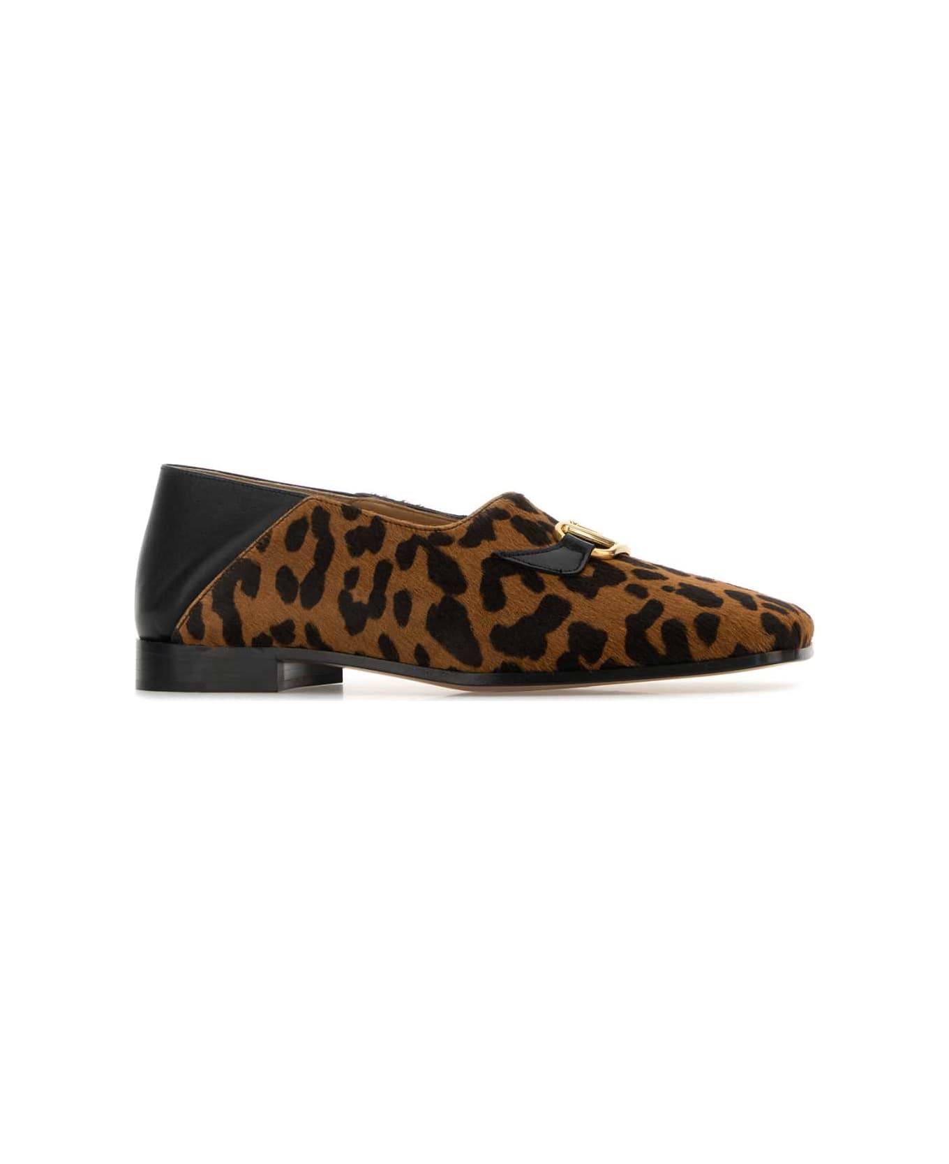 Valentino Garavani Printed Calf Hair Babouchoes Loafers - MIELET.MORONERO