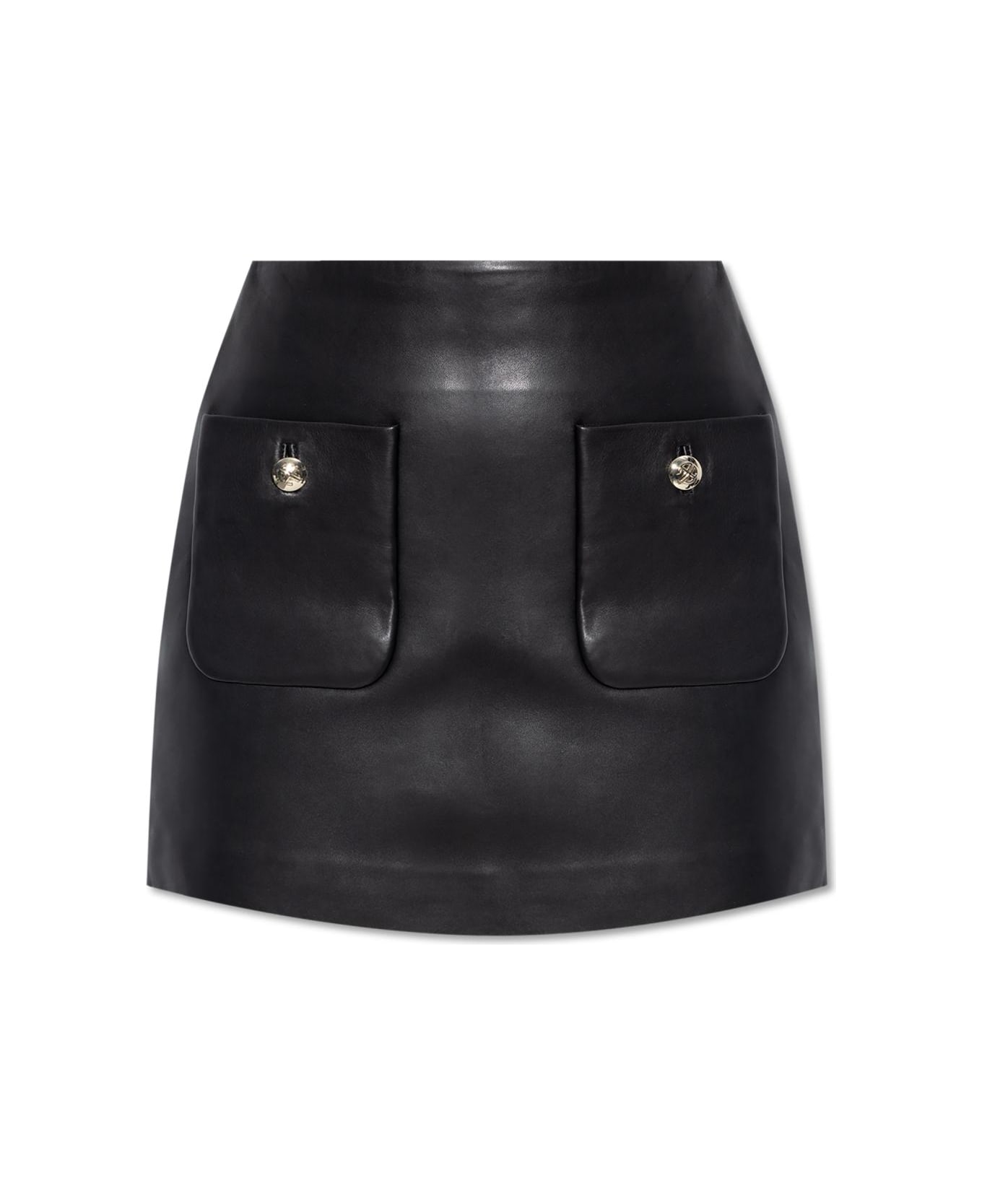 Anine Bing Leather Skirt - BLACK