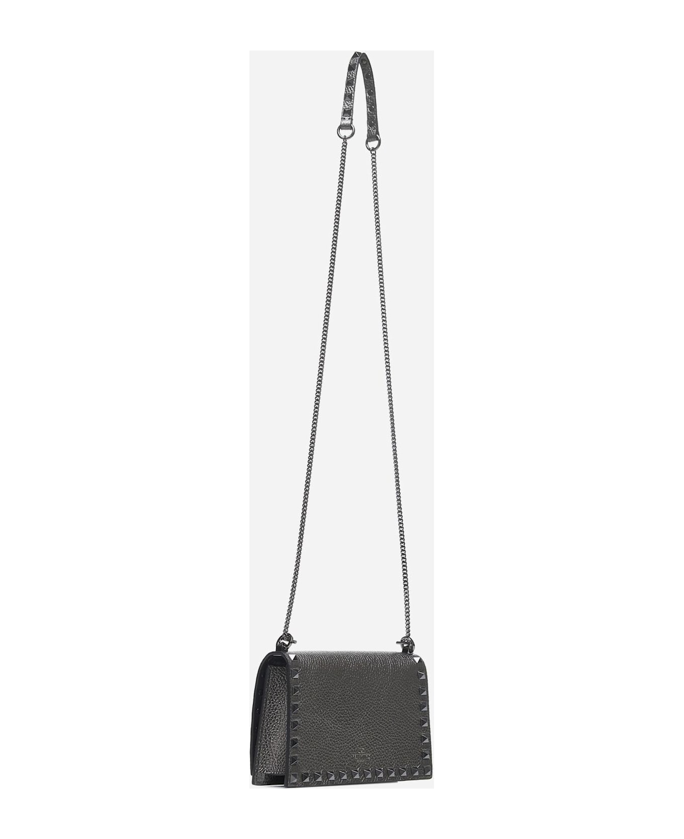 Valentino Garavani Rockstud Leather Mini Bag - Grey