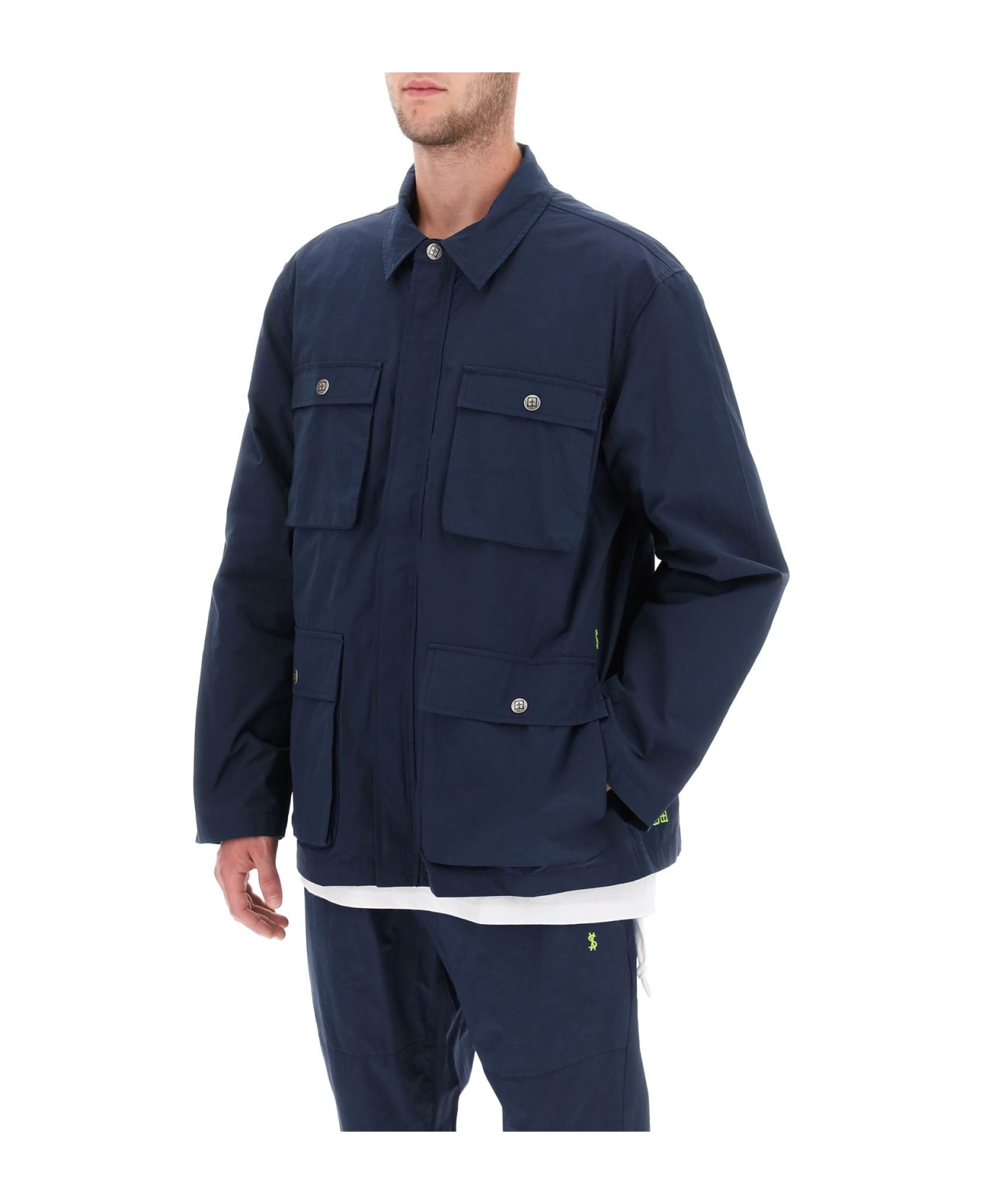 Ksubi 'detonate' Technical Cotton Jacket - NAVY (Blue)