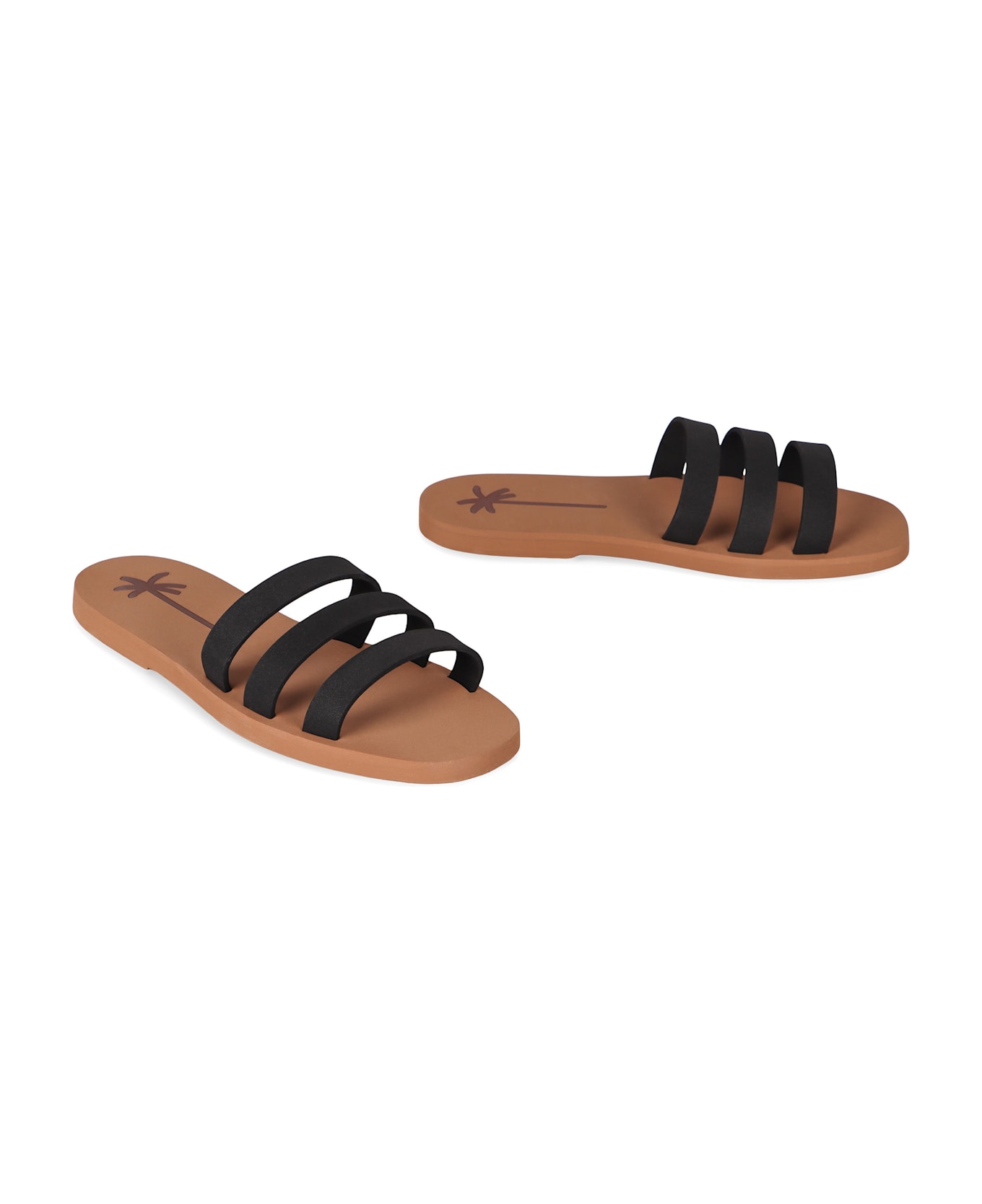 Manebi Eva Flat Sandals - black