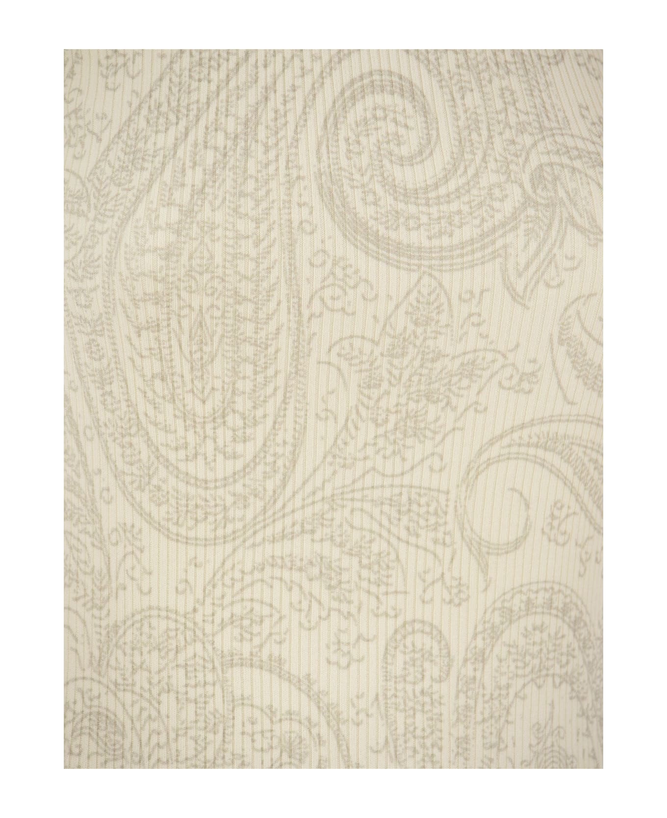 Etro Silk, Viscose Paisley Top - White ニットウェア